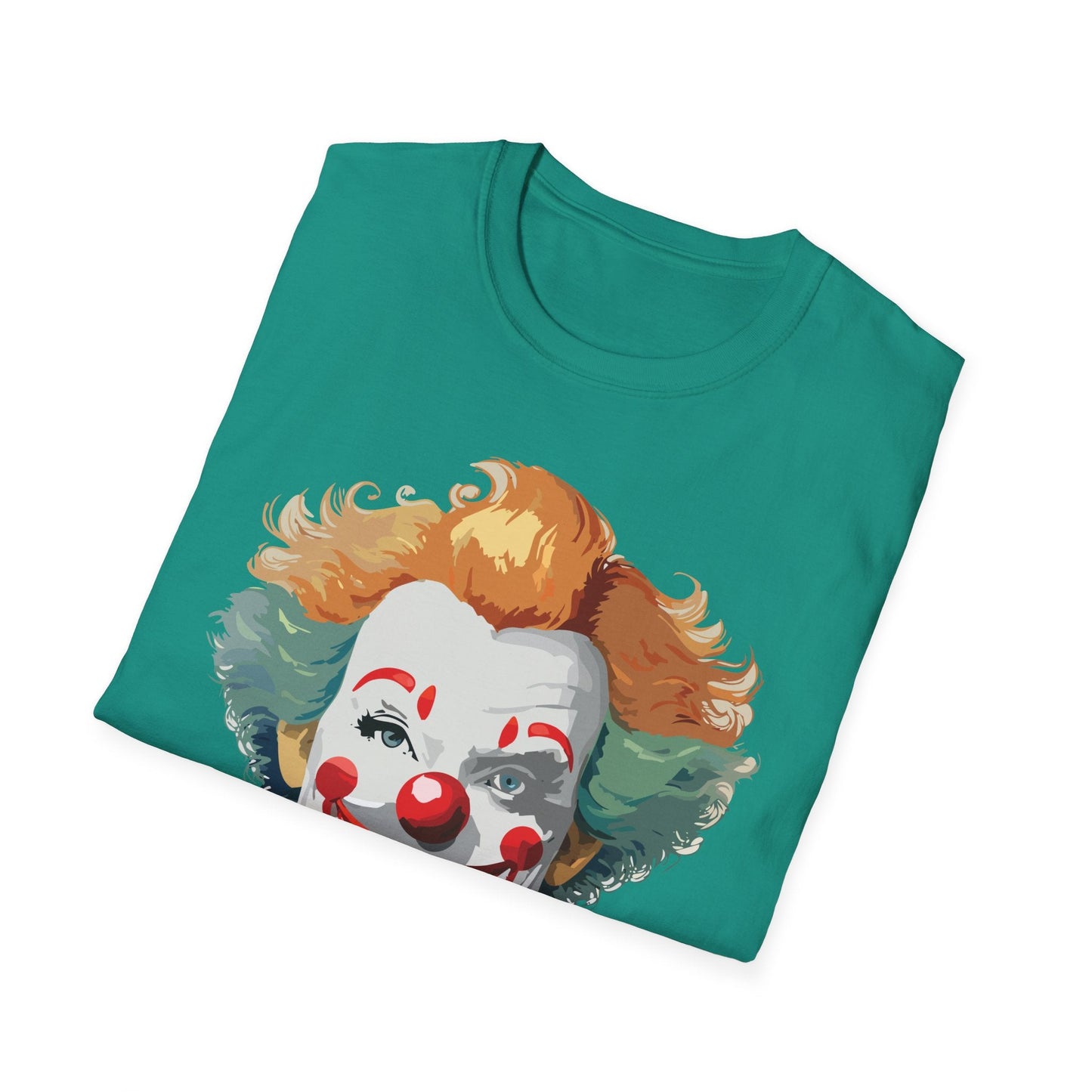 Unisex Short Sleeve Softstyle Clown T Shirt With Funny Man Circus Theme Tee Gildan 64000
