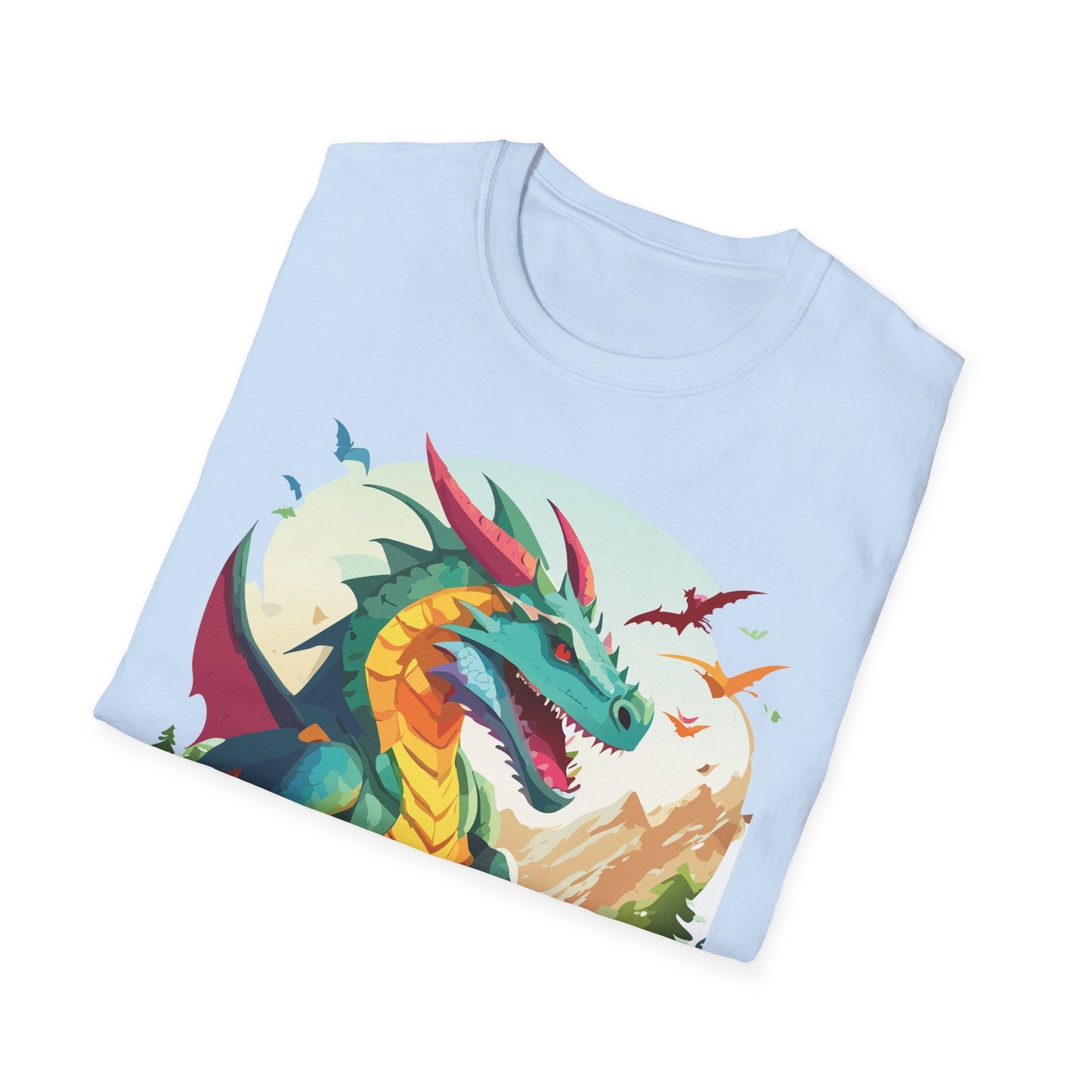 Dragon T Shirt Unisex Animal Tee Softstyle 64000 Premium 100 Percent Ring Spun Cotton