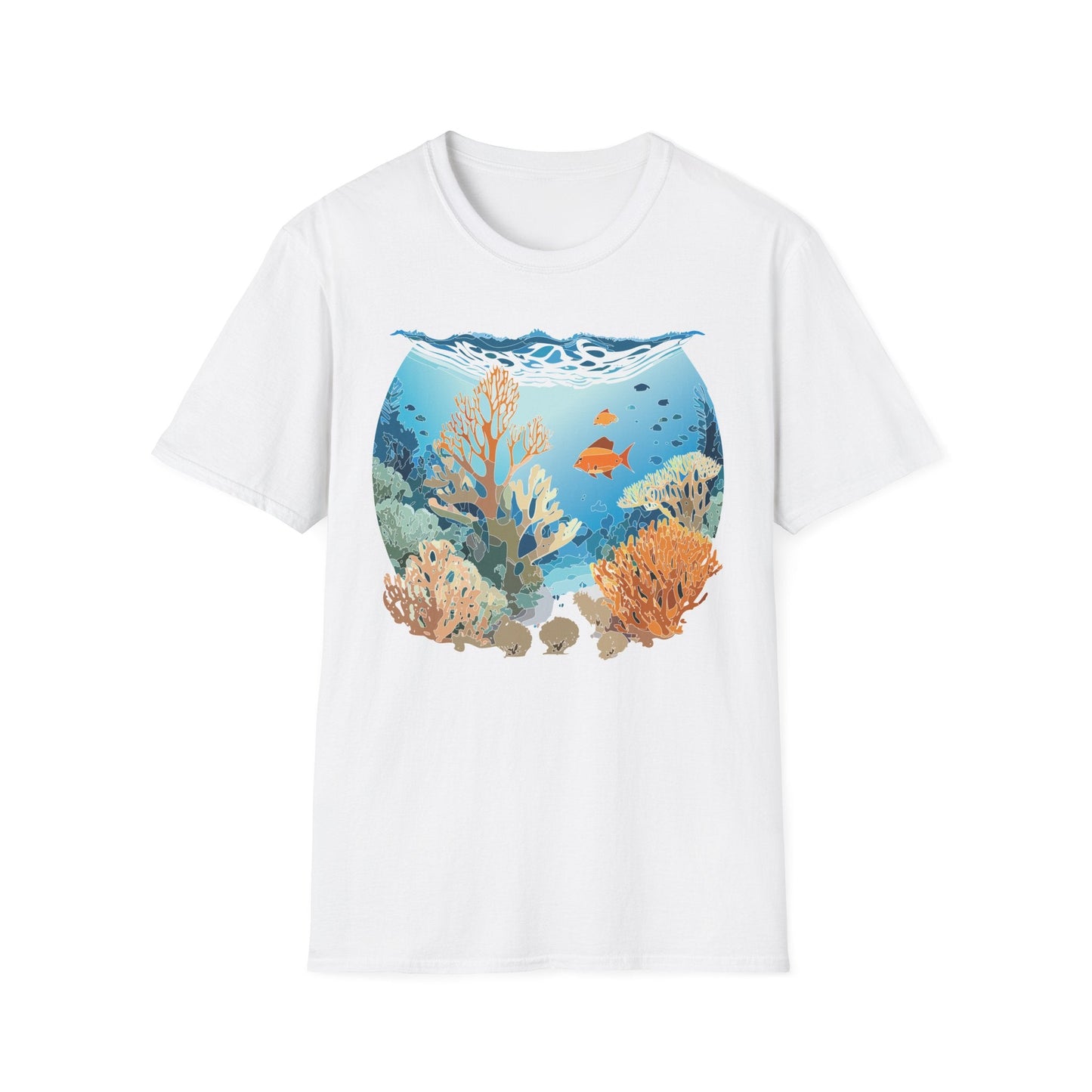 Ocean Graphic Unisex Softstyle Cotton Tee 1