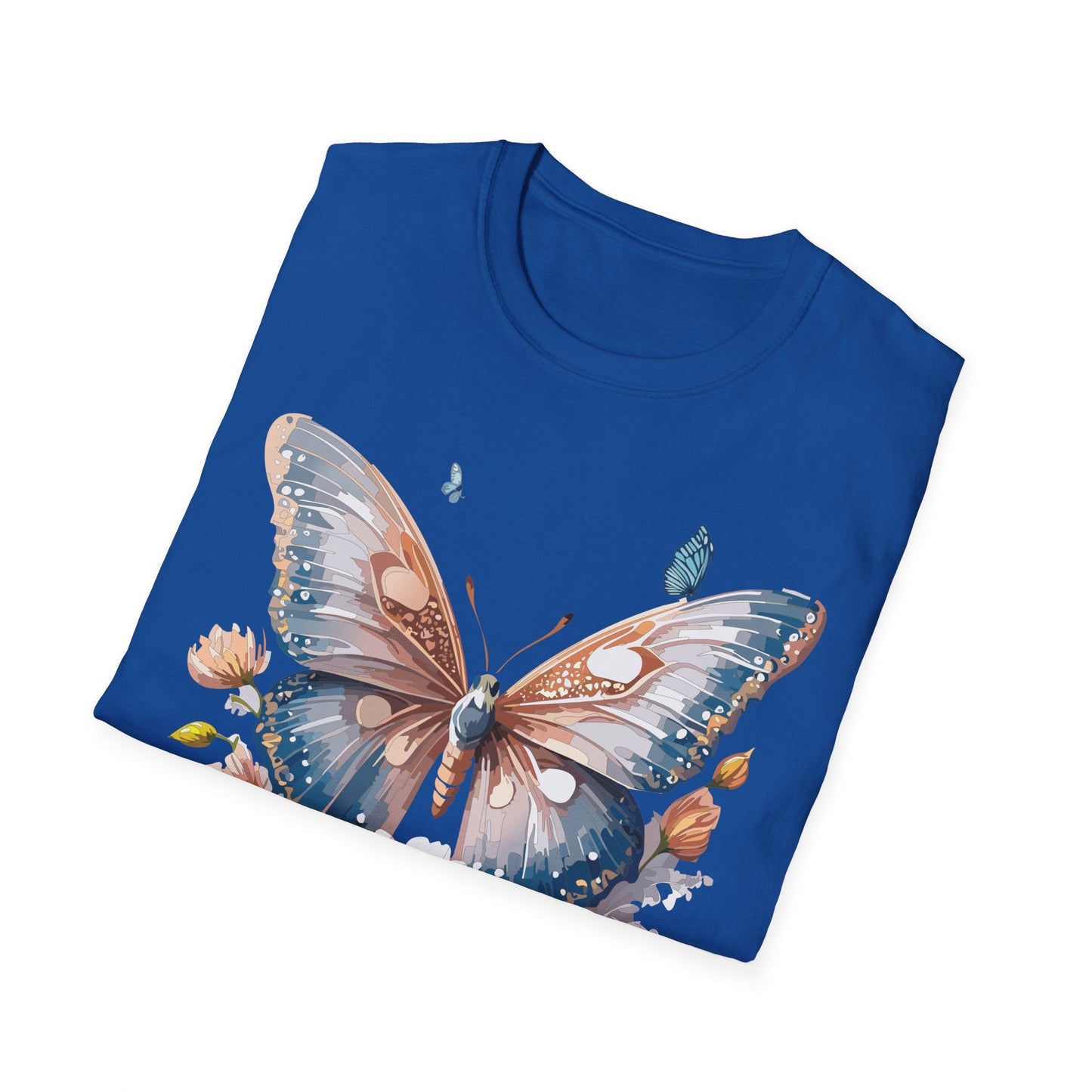 Butterfly Shirt Unisex Monarch Design Gildan 64000 Ring Spun Cotton Softstyle Tee For Comfort