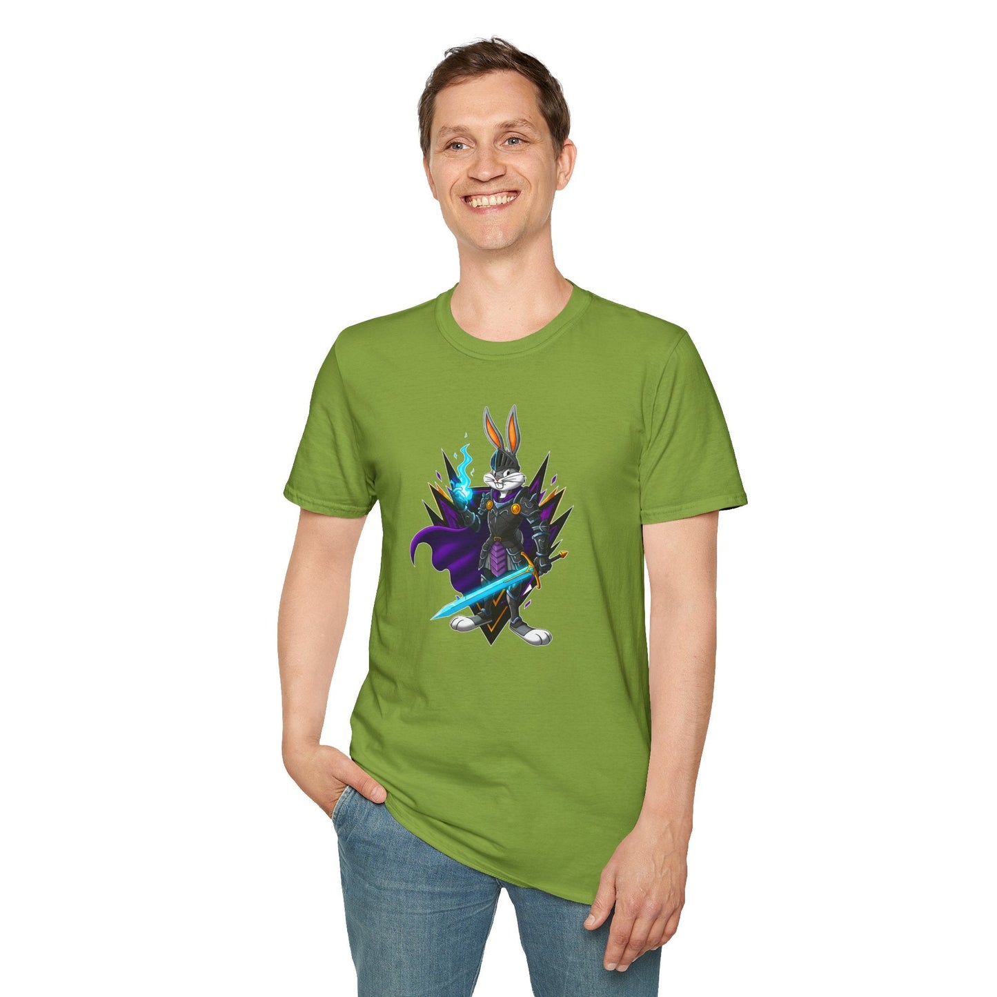 Bugs Bunny Shirt Unisex Gildan Softstyle Tee 100 Percent Cotton Cartoon Graphic Design