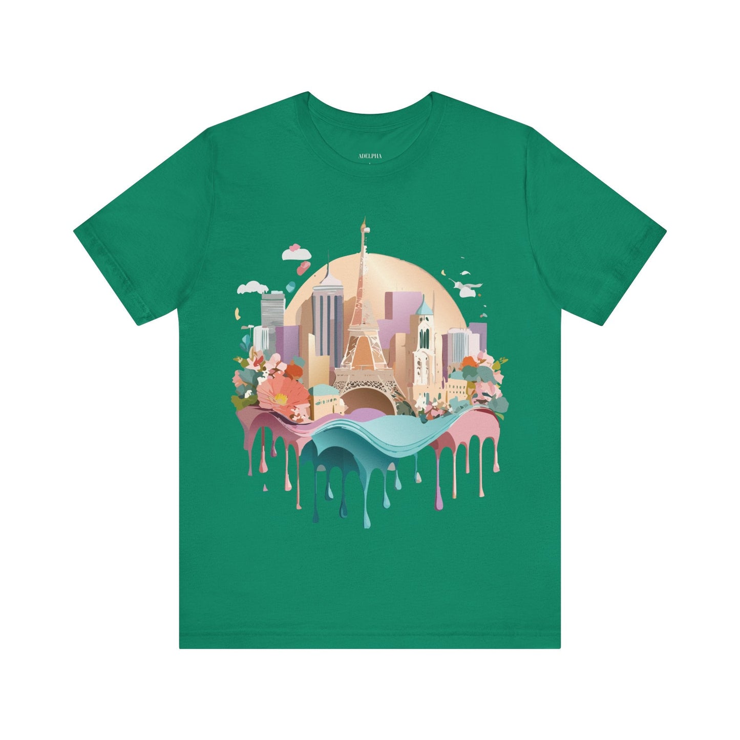 Adelpha Paris Graphic Tee Unisex Short Sleeve Shirt With Vintage Art Design Apparel