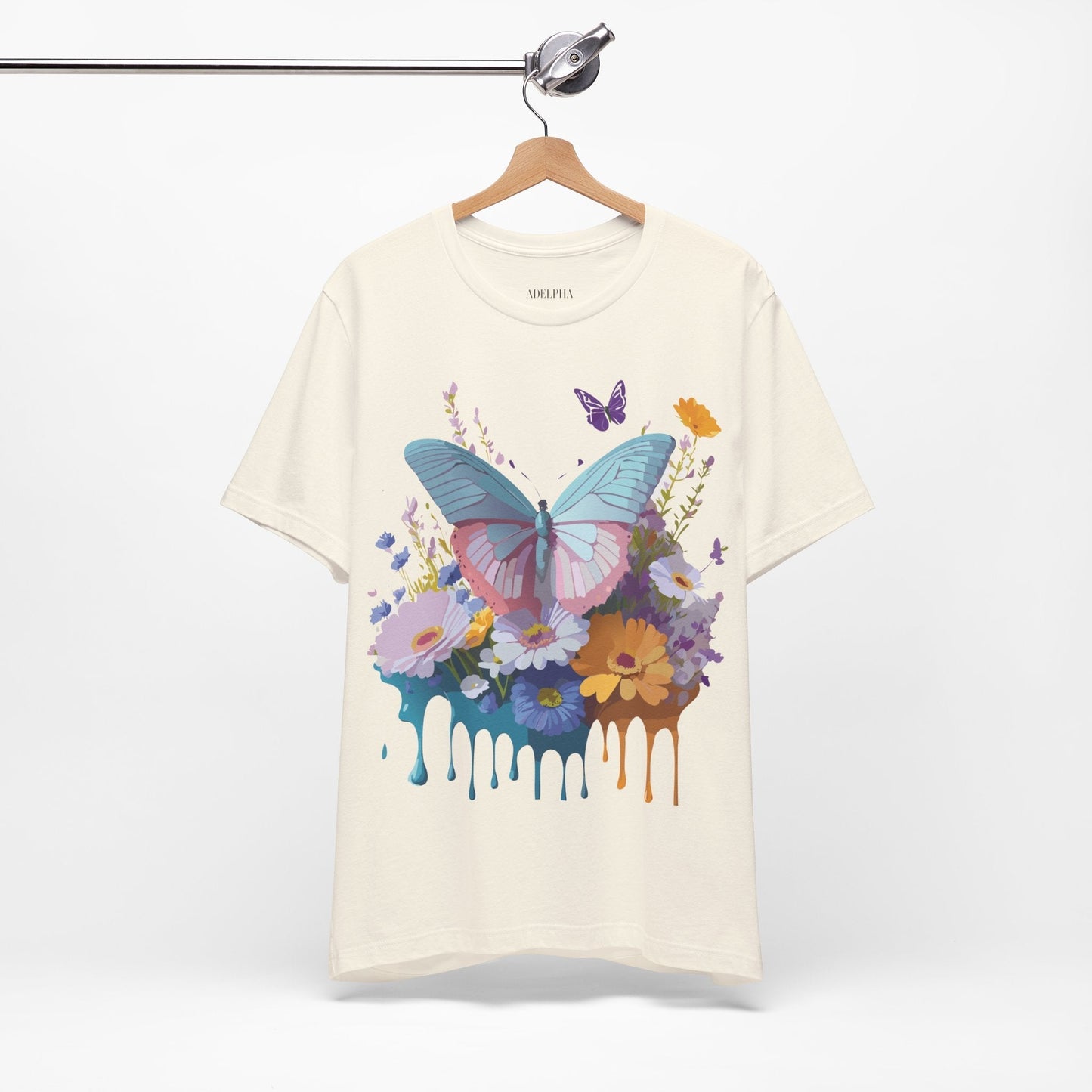 Butterfly Graphic Tee Unisex Short Sleeve Jersey Vintage Artwork Adelpha