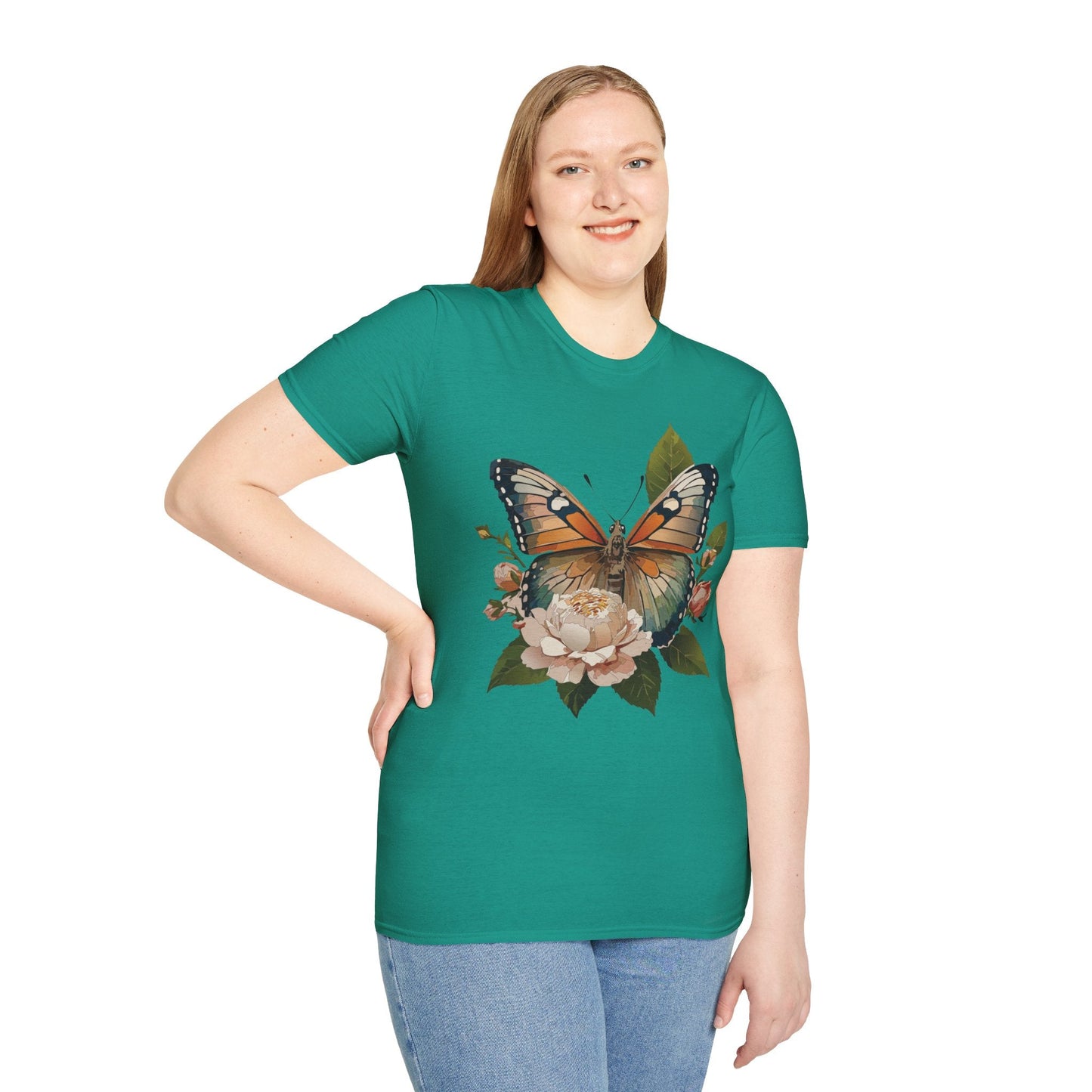 Monarch Butterfly Shirt Unisex Softstyle Cotton Tee Short Sleeve Gildan 64000 Everyday Wear
