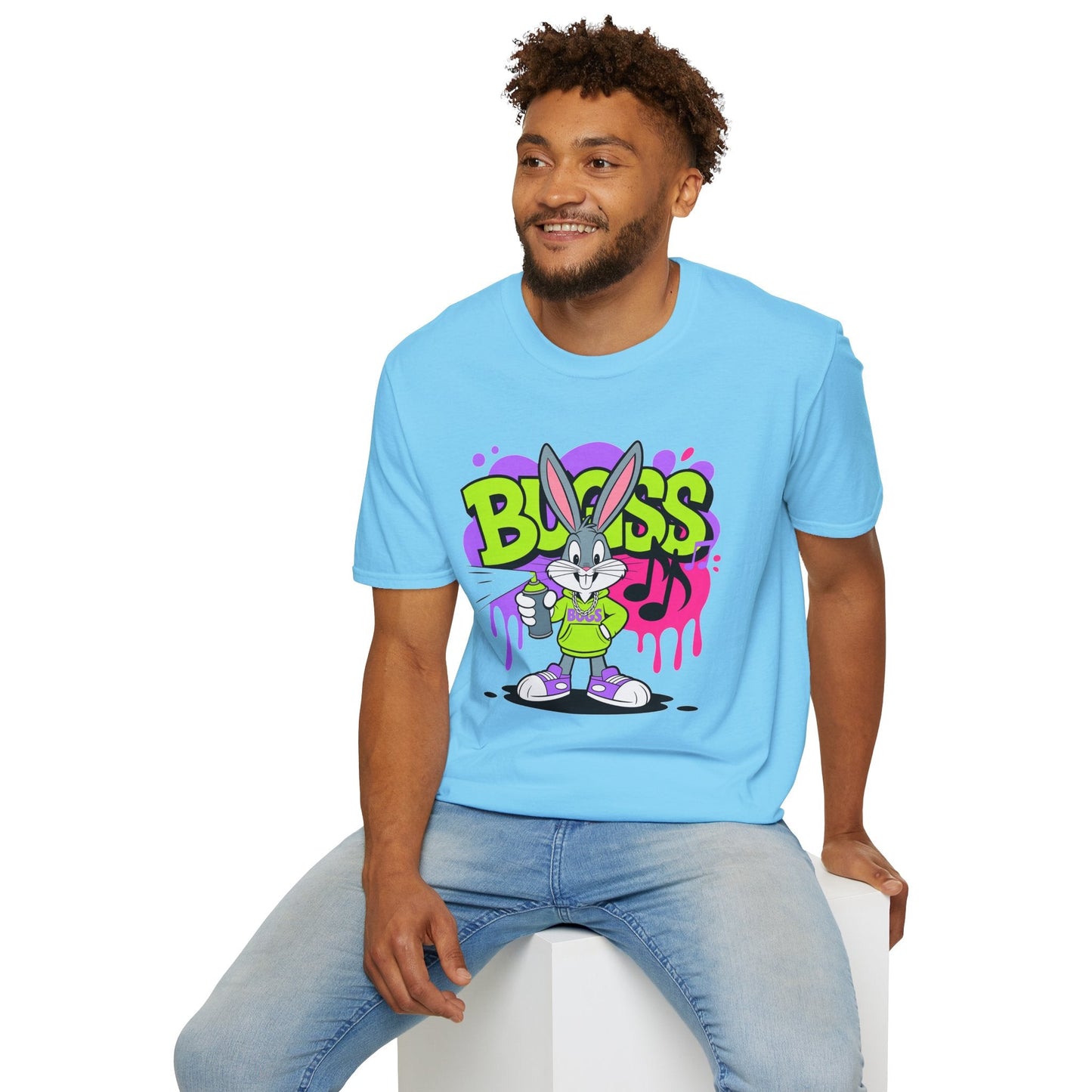 Cartoon T Shirt With Animation Unisex Funny Animals Tee Softstyle Gildan 64000 Apparel