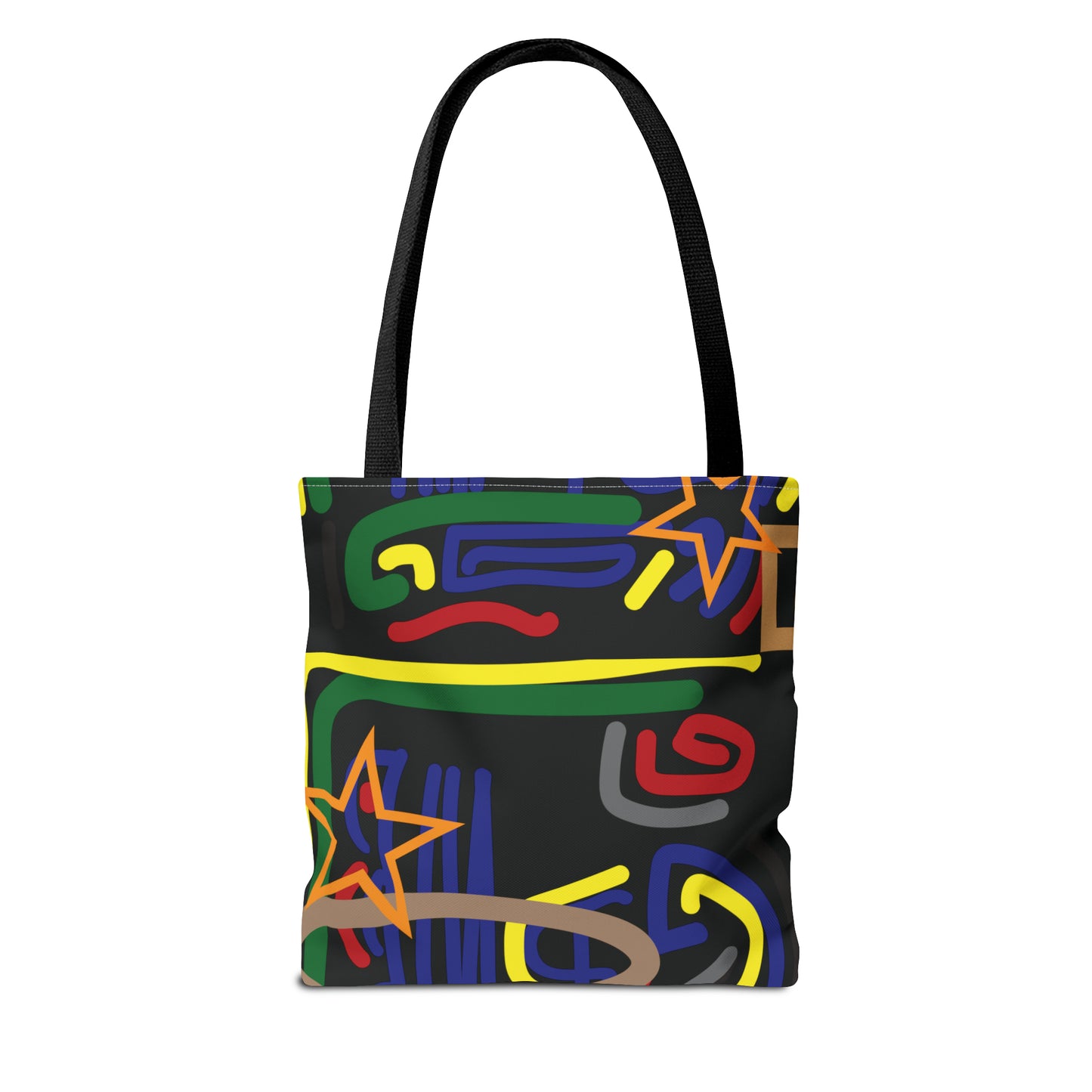 Canvas Bag with Abstract Prints