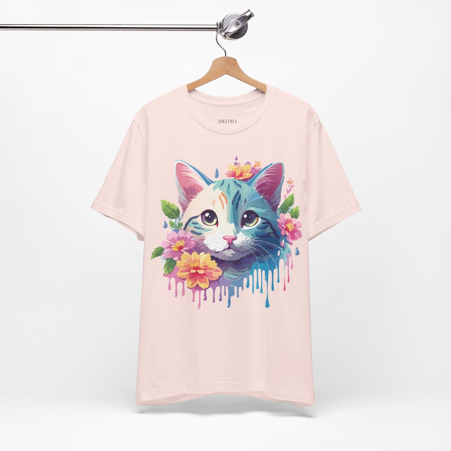 Cat Graphic Tee Unisex Shirt Adelpha Vintage Inspired Short Sleeve