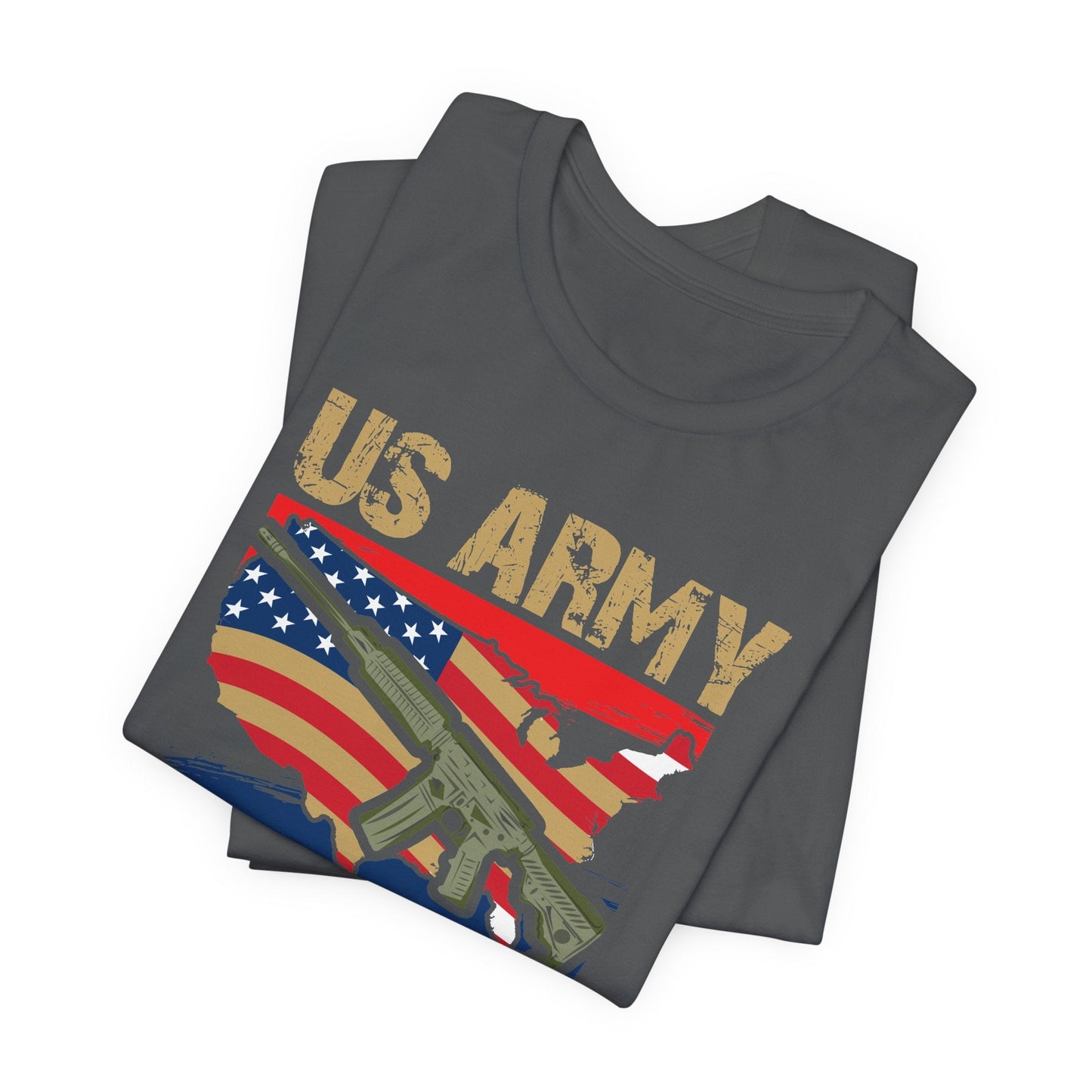 Army Veteran Patriotic Graphic Design Unisex Cotton T-Shirt v17