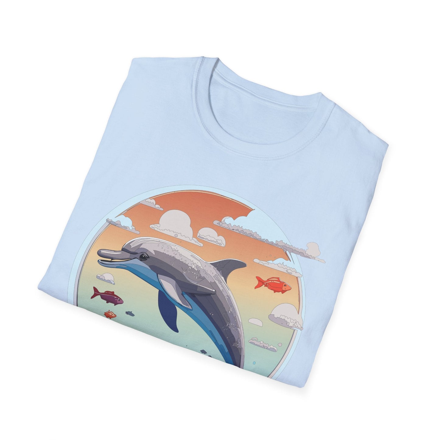 Dolphin Shirt Unisex Gildan Softstyle Cotton Tee For Men Women Dolphin Fish Animal Shirt