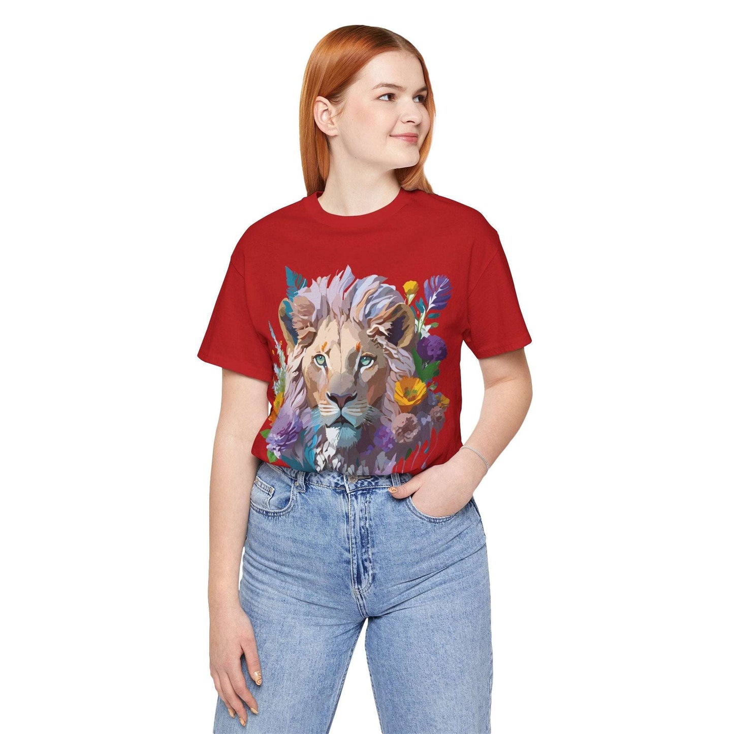 Lion Graphic Unisex 100 Cotton Vintage Animal Artwork Tee 3