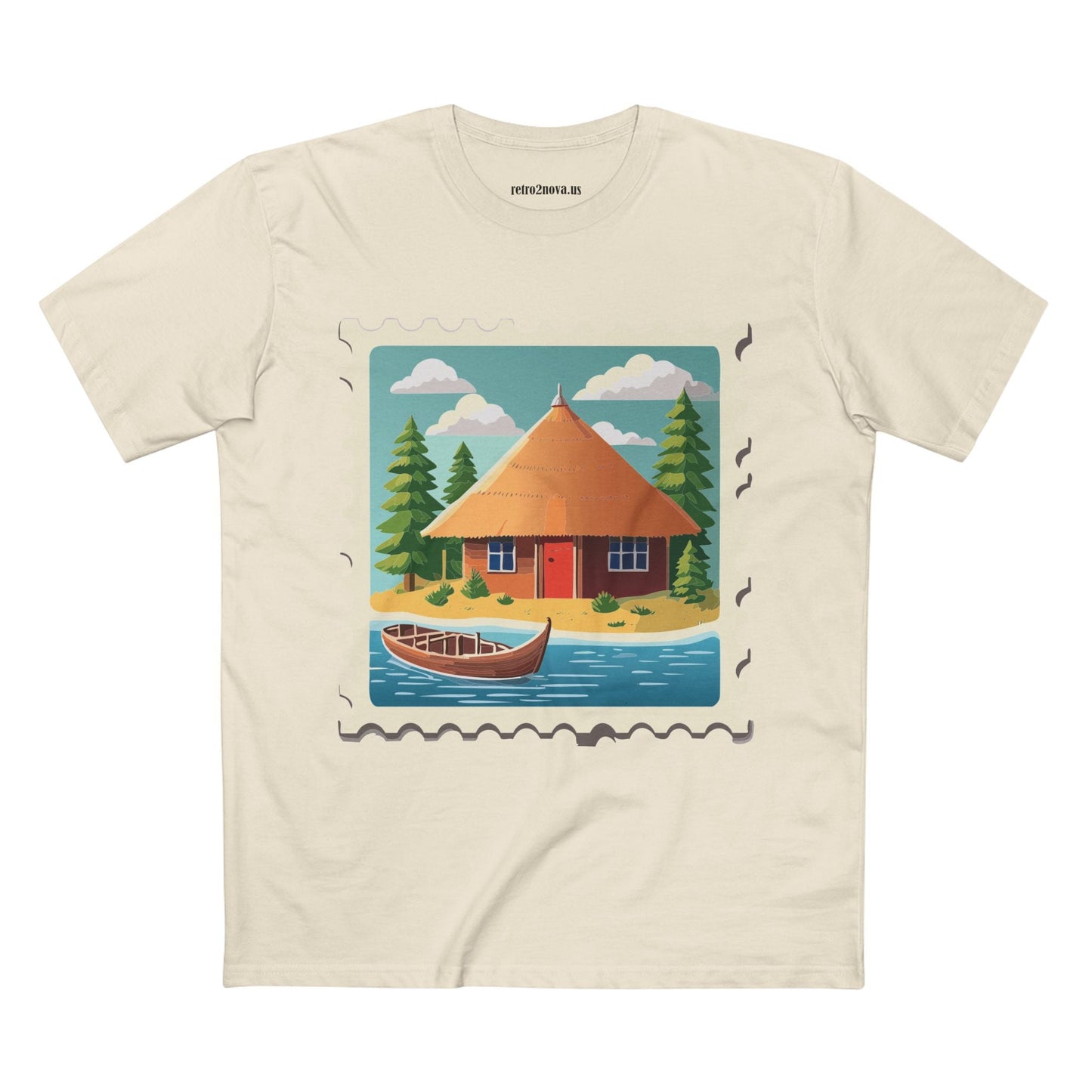 Stamp Shirt Postage Stamp Tee Unisex Premium Cotton Art Design By Retro2Nova Original Art Collection