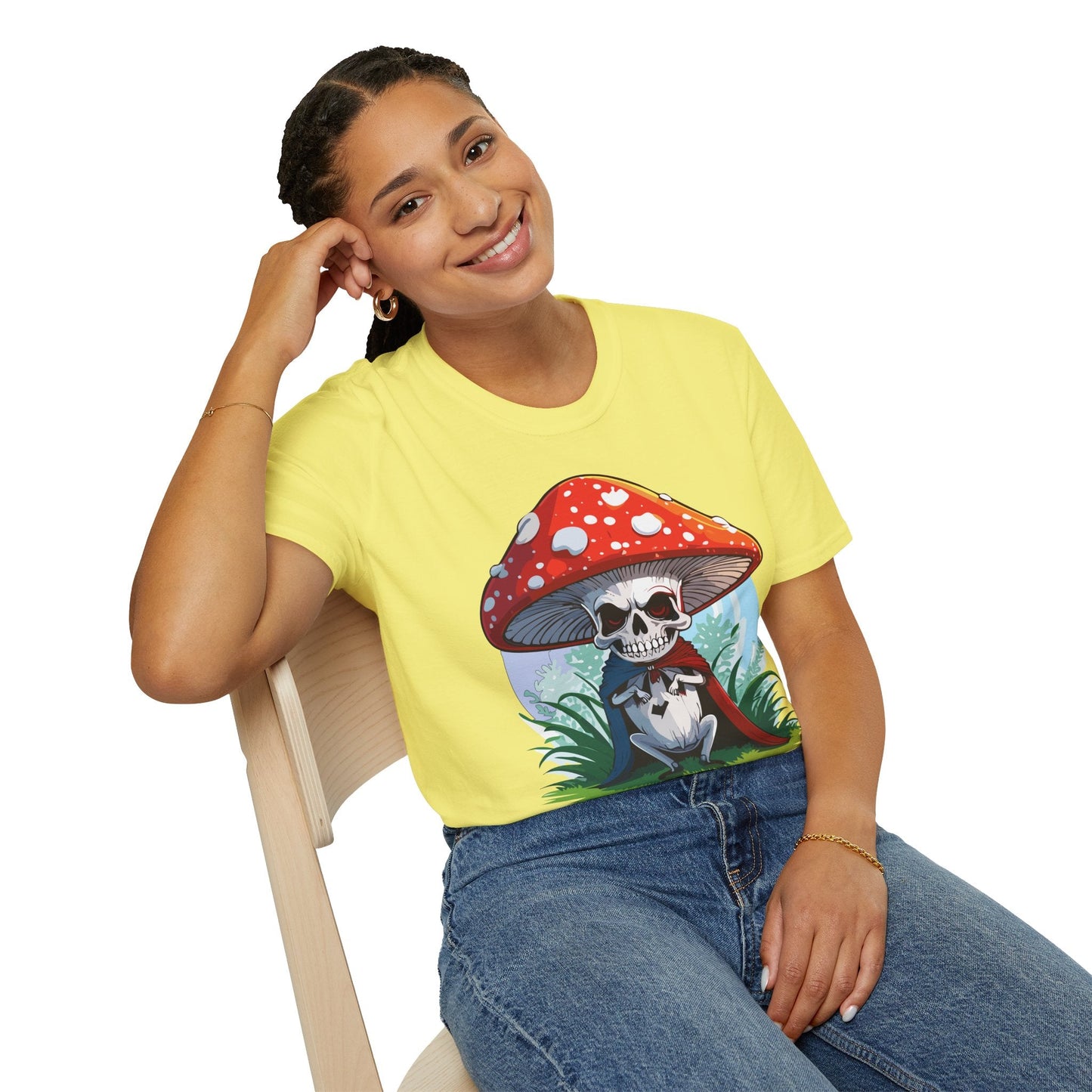 Mashroom Tee Shirt Unisex Gildan Softstyle Short Sleeve Cotton Tee With Funny Mashroom Graphic