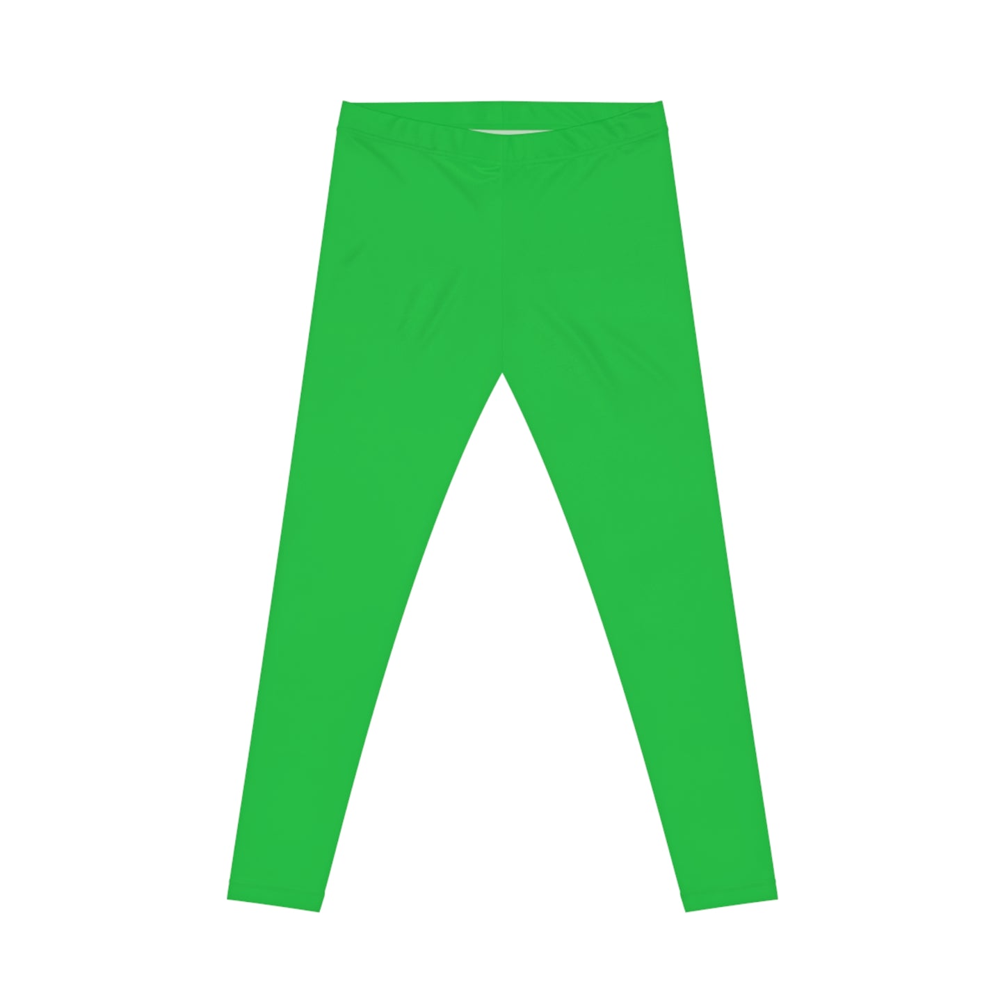 Jade Green Color Women's Poly-Span Casual Leggings XS-2XL