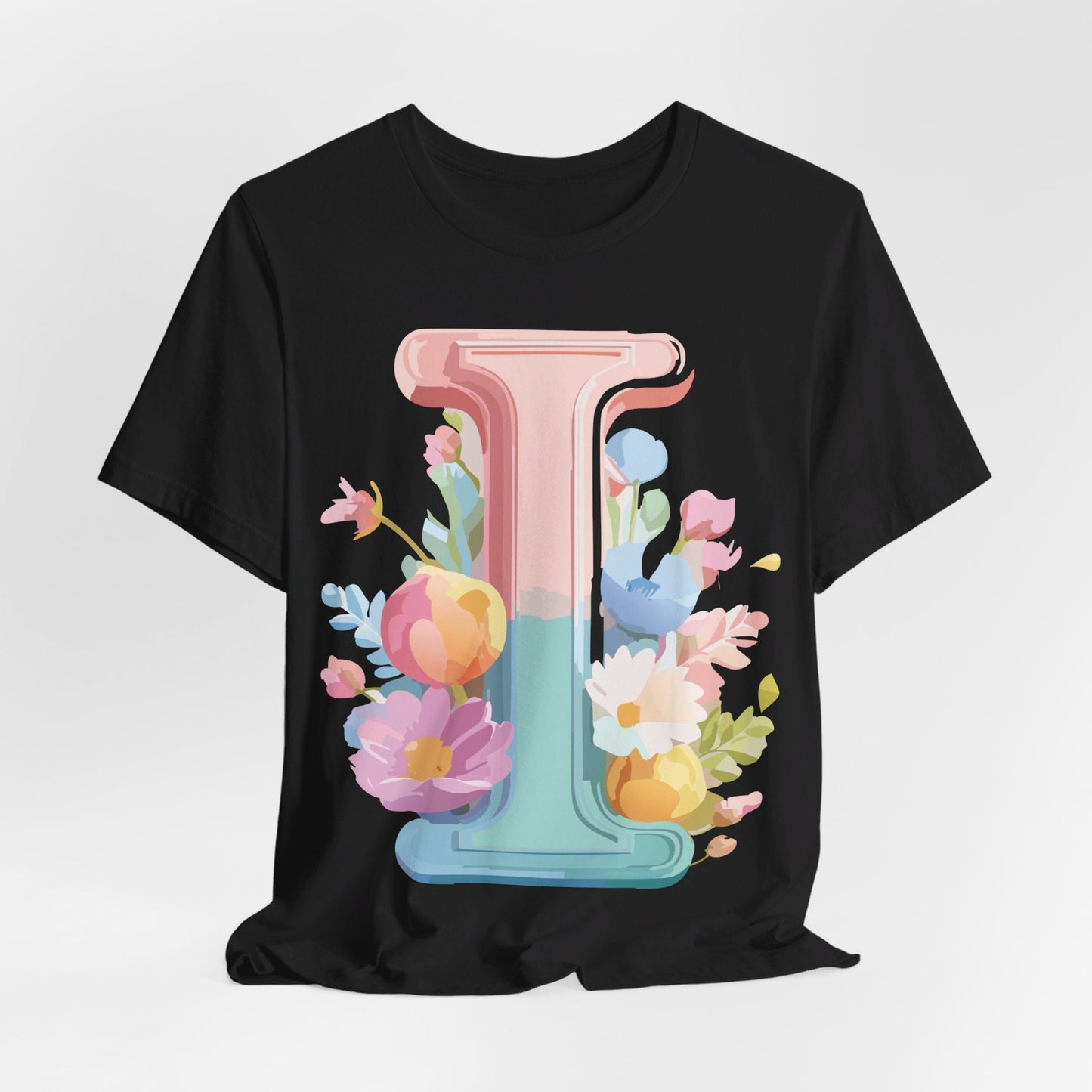 Letter I Shirt Graphic Tee Unisex Short Sleeve Adelpha Vintage Inspired Artwork Design