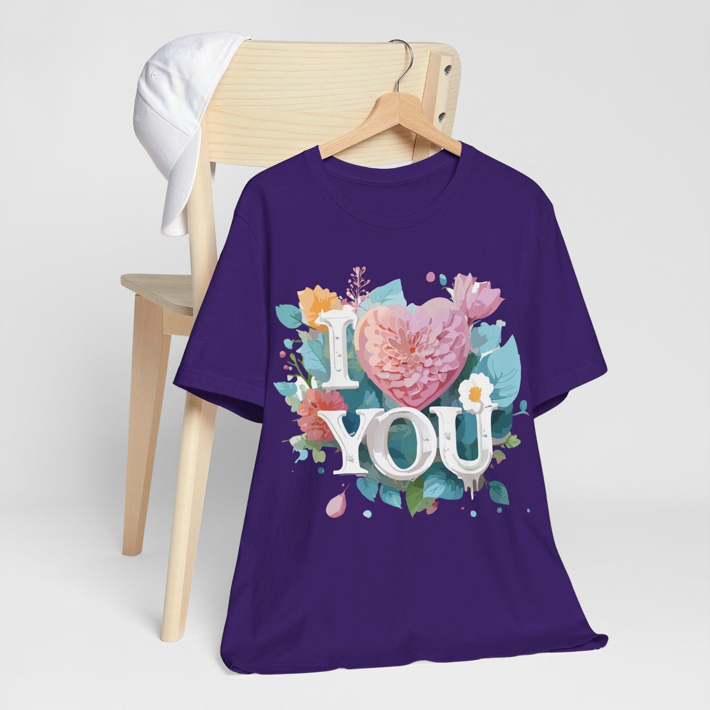 Valentine Day Graphic Unisex 100 Cotton Vintage Artwork with Love and Flower Design Tee 9