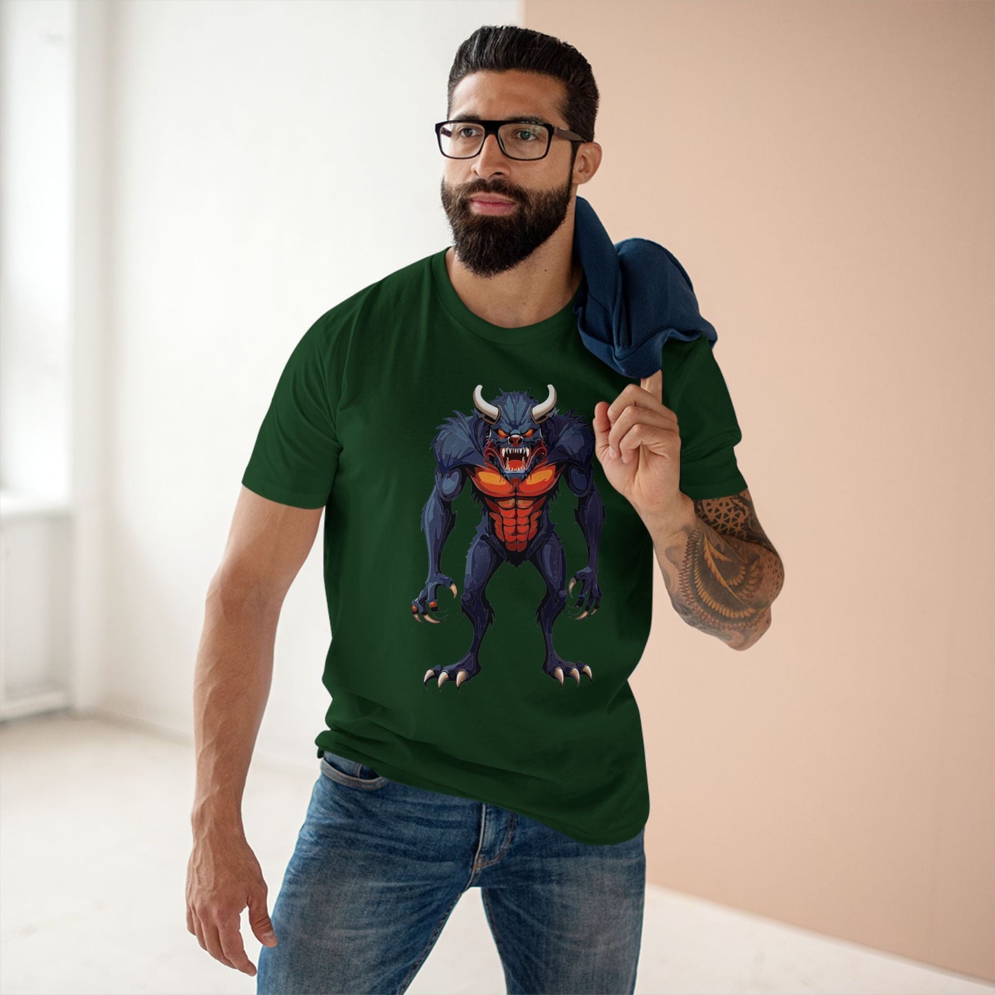 Cartoon Monsters Graphic Unisex 100 Cotton Staple Tee 11