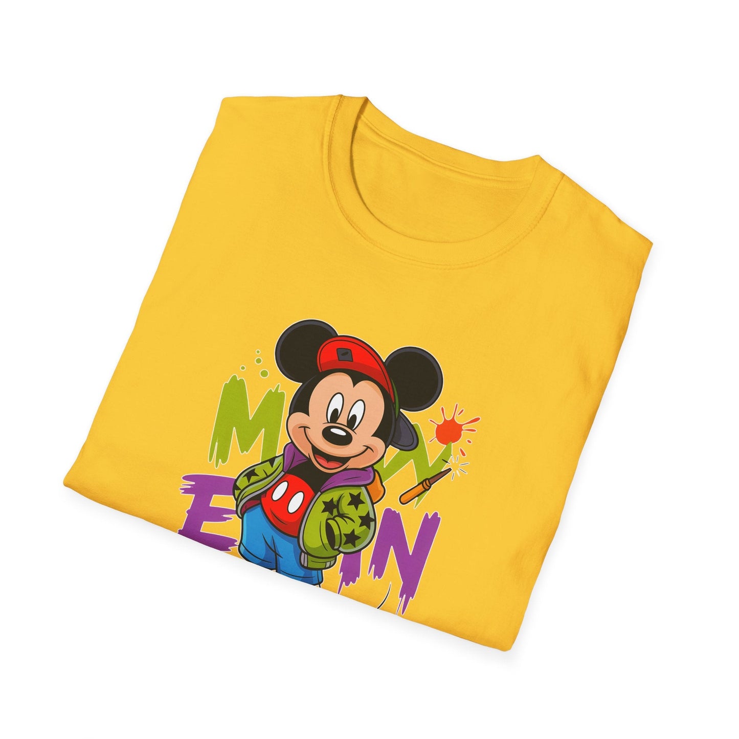 Unisex Cartoon T Shirt With Animals Animation Tee Premium Softstyle Gildan 64000