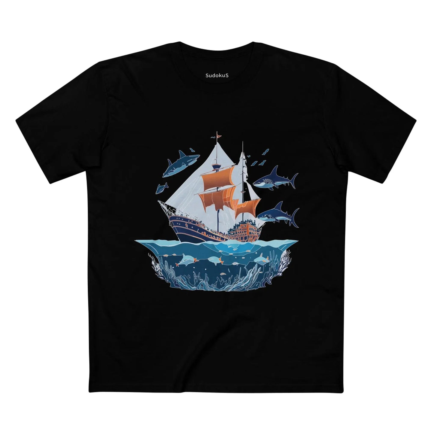 Ocean Coast Graphic Unisex 100 Cotton Staple Tee 32