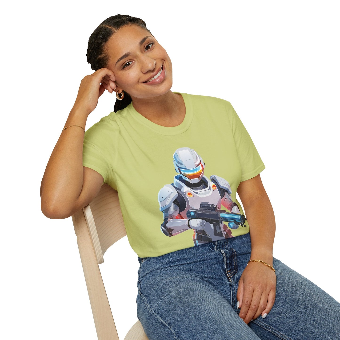 Robocop Themed Unisex Softstyle T Shirt With Robocop Art Design Cotton Tee Premium Comfort