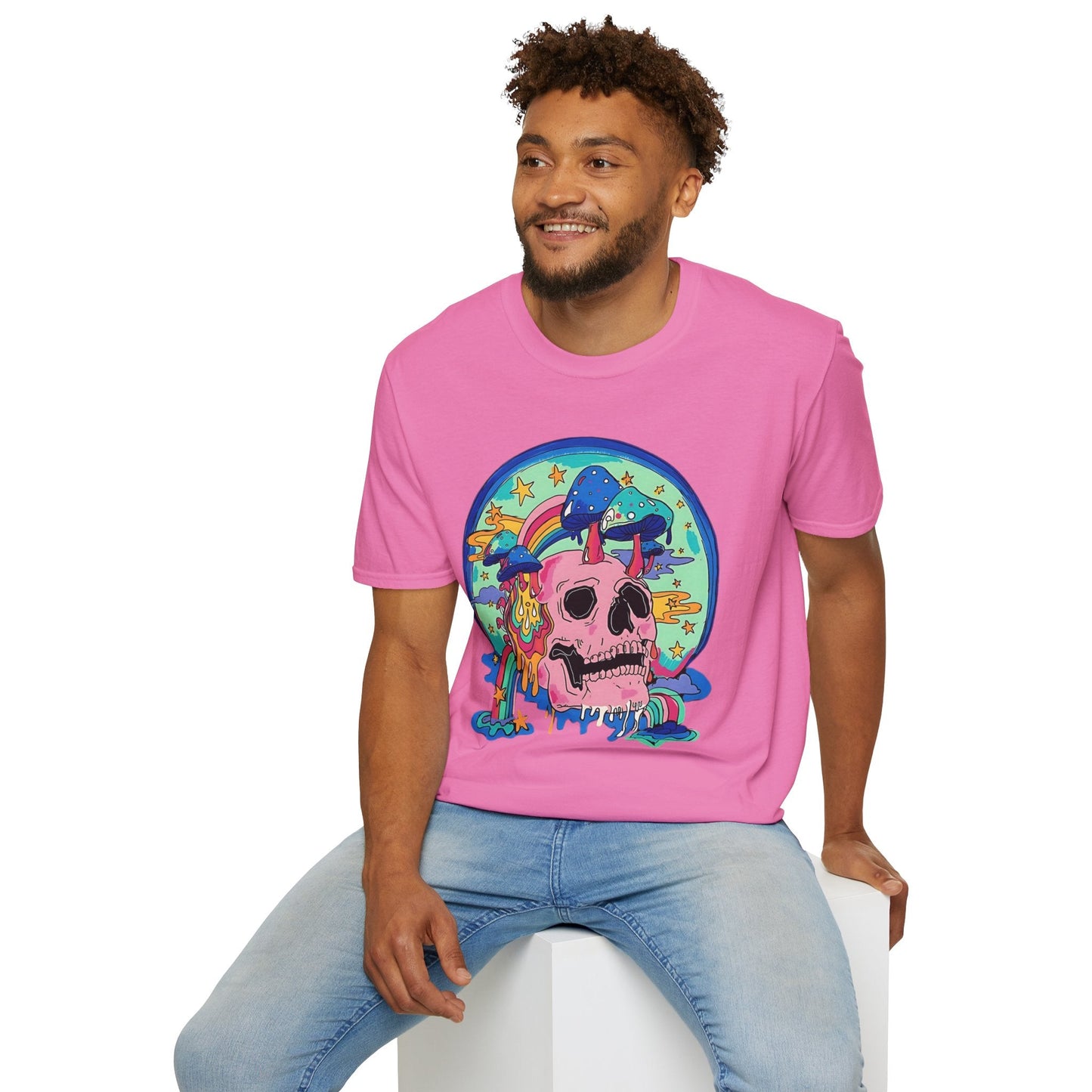 Skull Graphic Tee Unisex Gildan Softstyle 64000 100 Cotton Short Sleeve Shirt Art Design