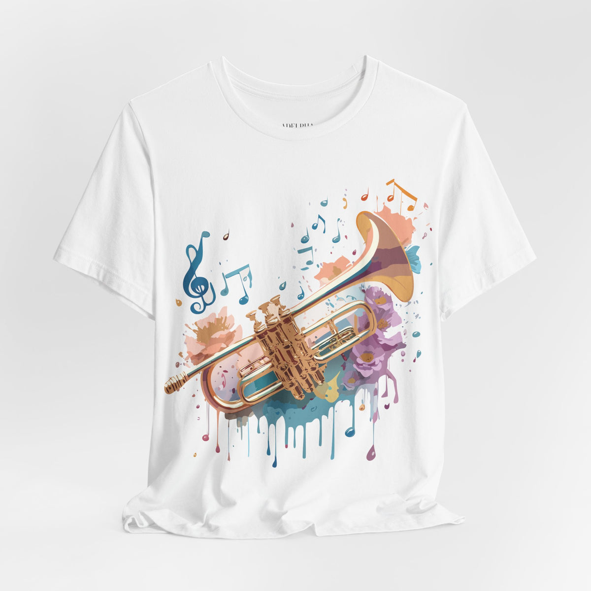 Music Graphic Unisex Cotton Bella+Canvas Tee with Art Design m165