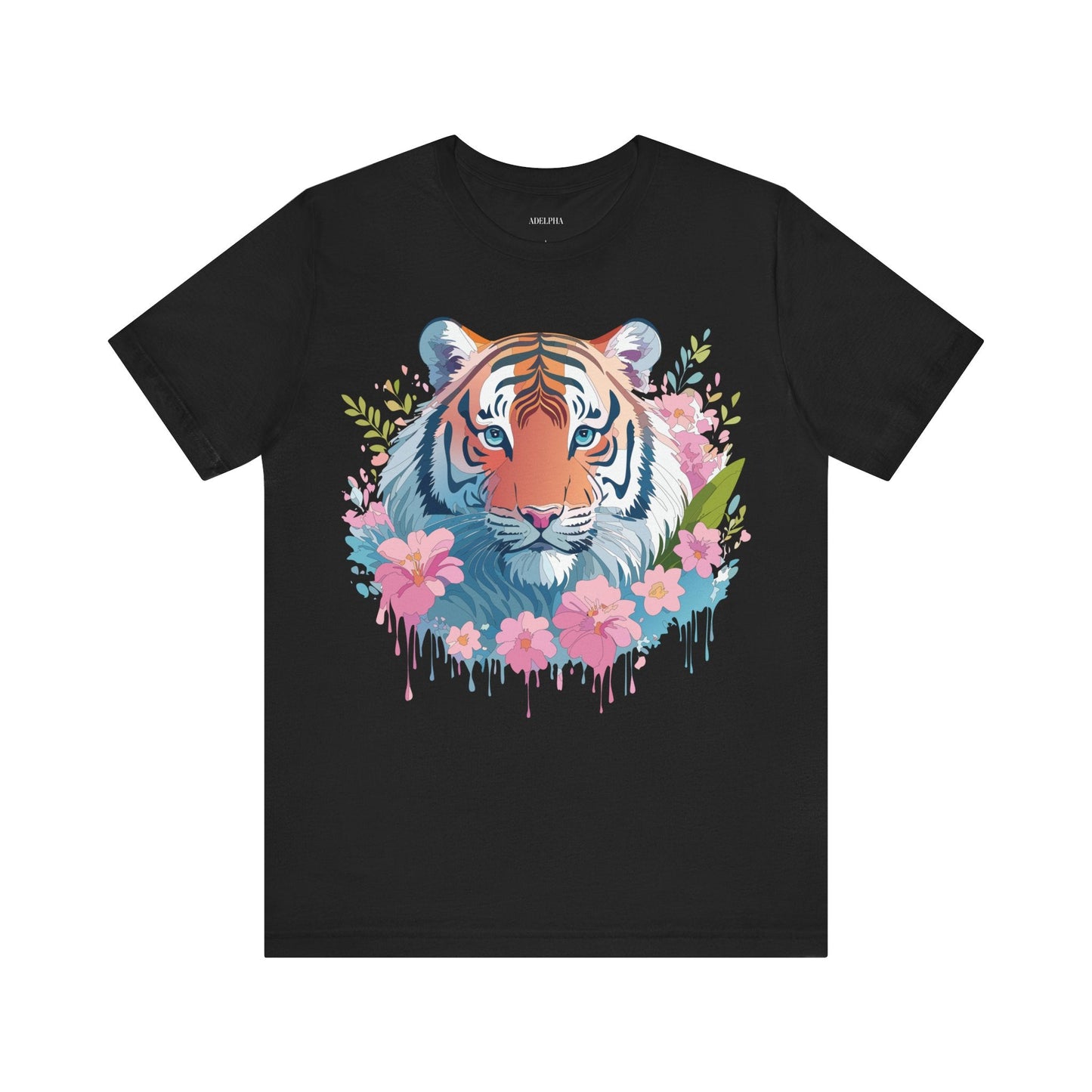 Tiger Graphic Tee Unisex Short Sleeve Jersey From Adelpha Vintage Inspired Artwork