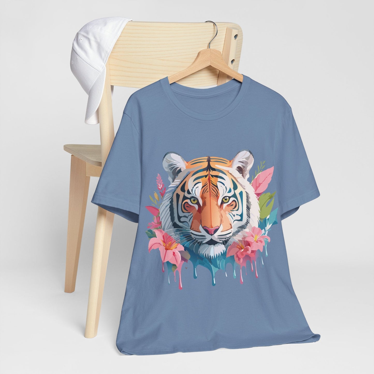 Tiger Graphic Unisex 100 Cotton Vintage Art with Animal Tee 13