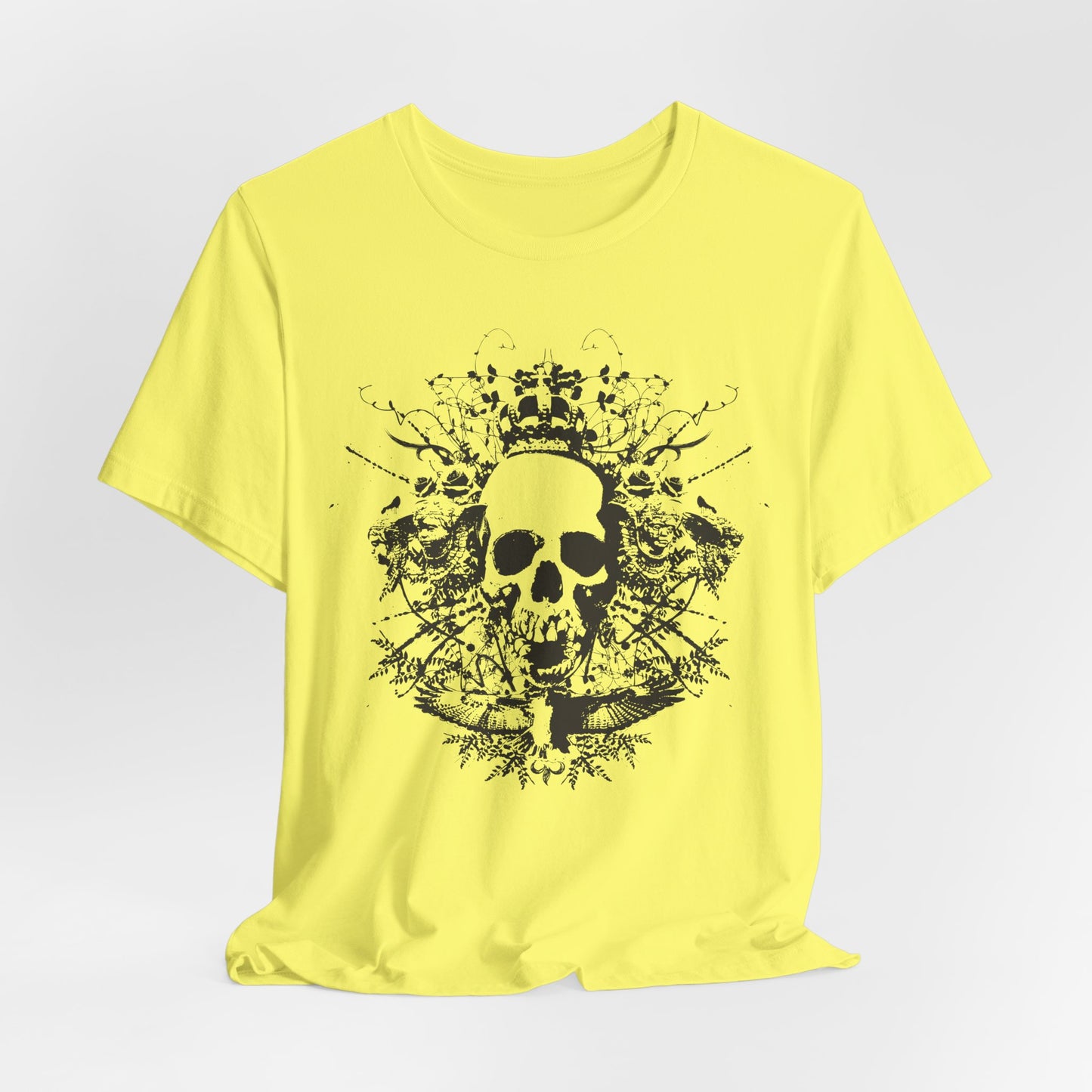 Dark Skull Graphic Design Tee, Skull Shirt, Vintage Tees, Art Design T-Shirt, Vintage Graphic Tee, Art Shirts with Skulls