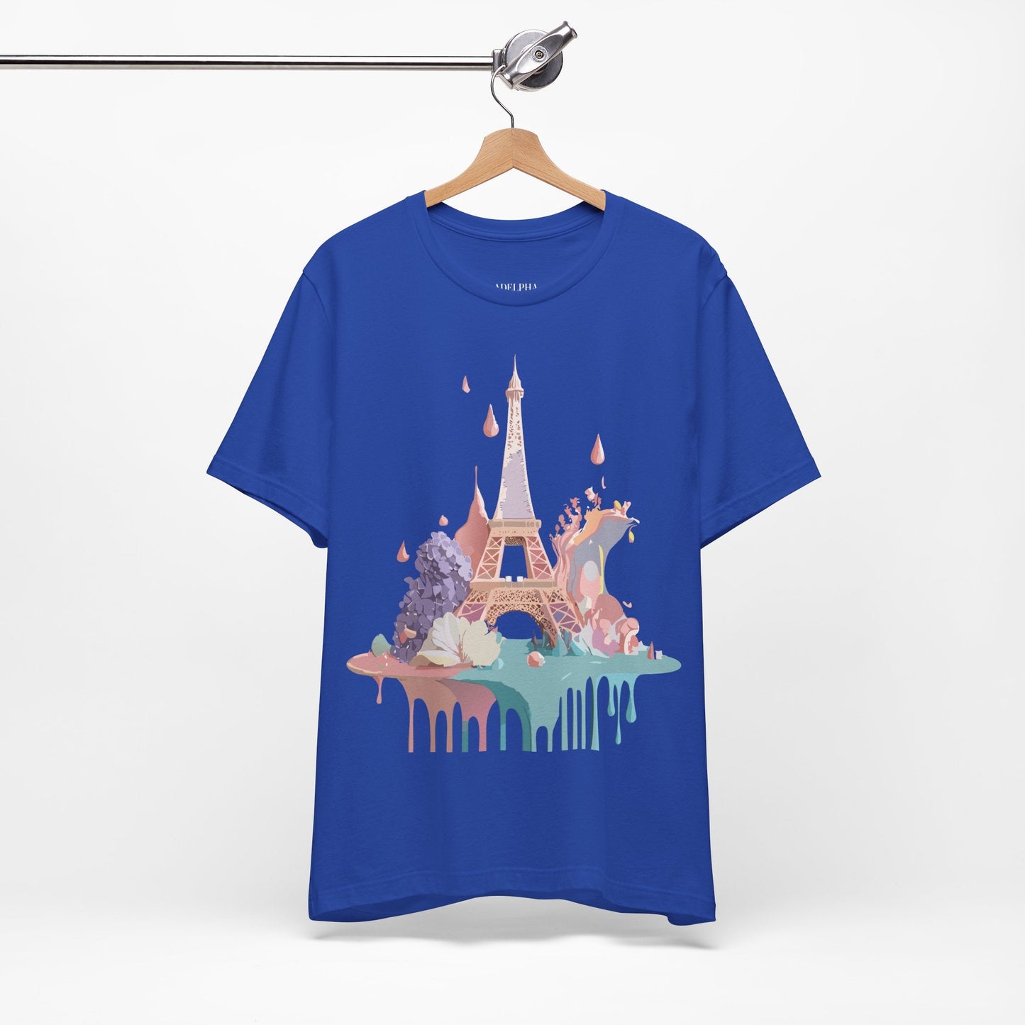 Paris Graphic Tee Unisex Short Sleeve Shirt With Vintage Inspired Adelpha Artwork