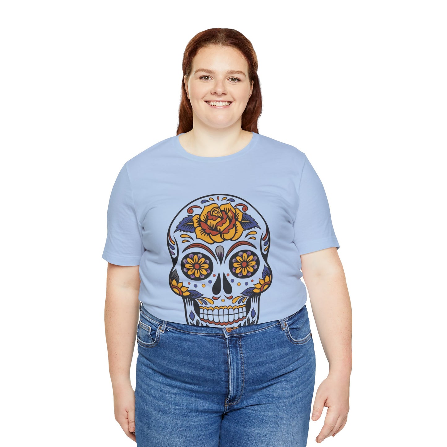 Unisex Cotton Tee Shirt with Skull