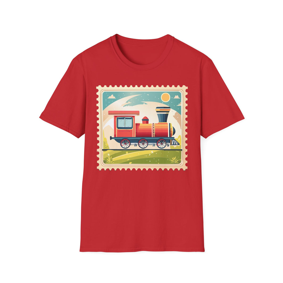 Vintage Steam Train T-Shirt | Retro Locomotive Graphic Tee Unisex 100 Cotton Gildan T-Shirt