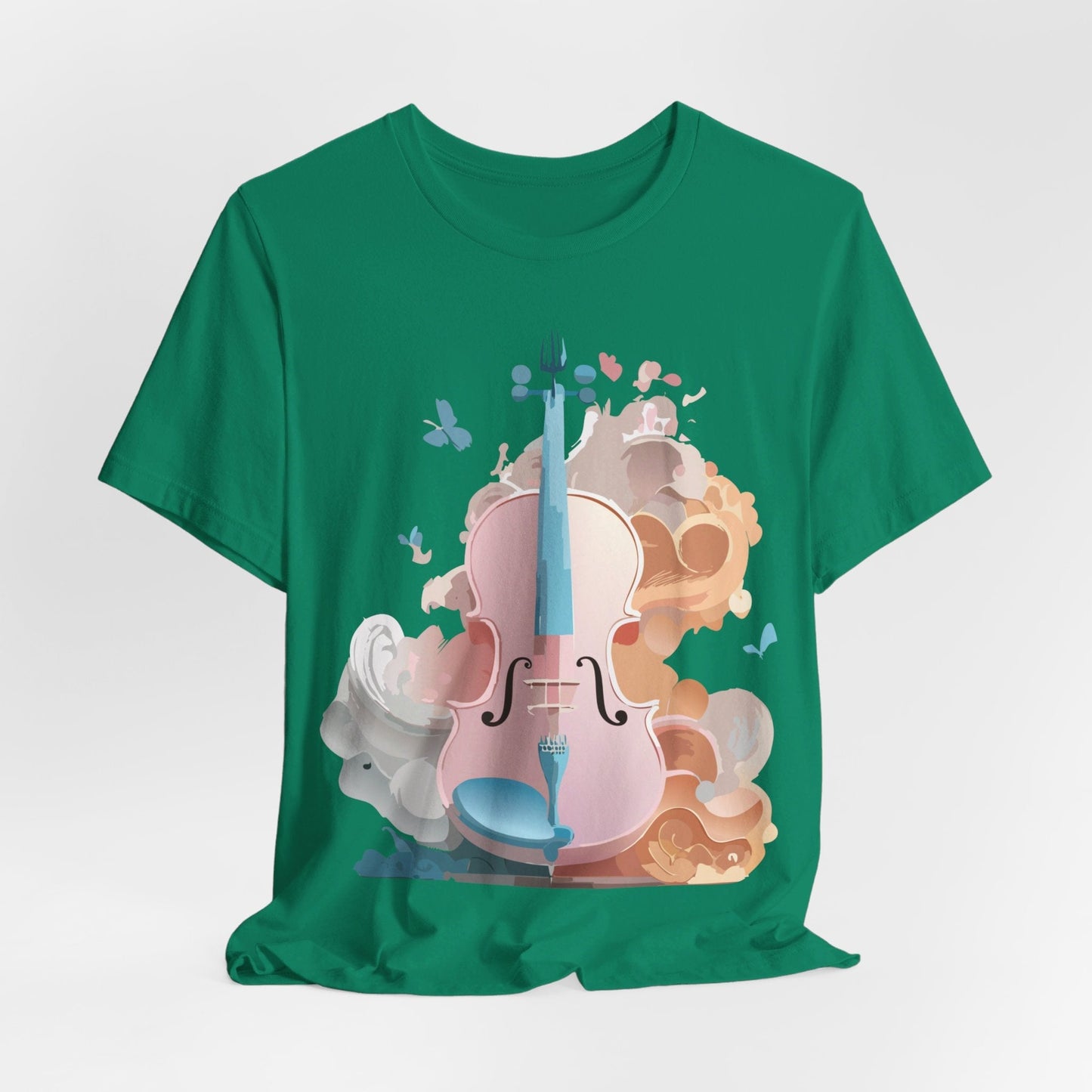 Music Graphic Unisex 100 Cotton Vintage Art with Musical Elements Tee 11