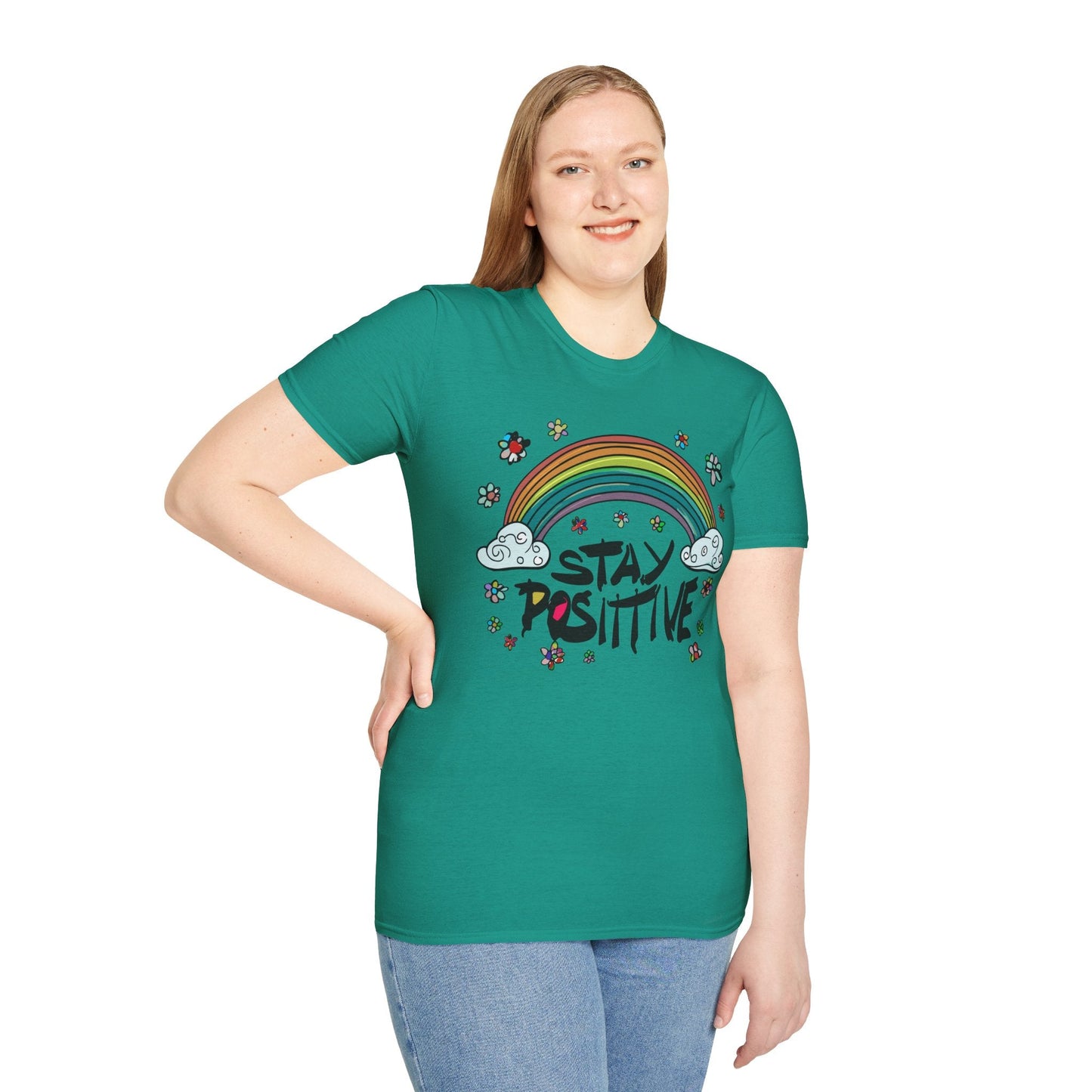 Positive Slogan T Shirt Unisex Softstyle Tee With Positive Words And Good Quotes Gildan 64000