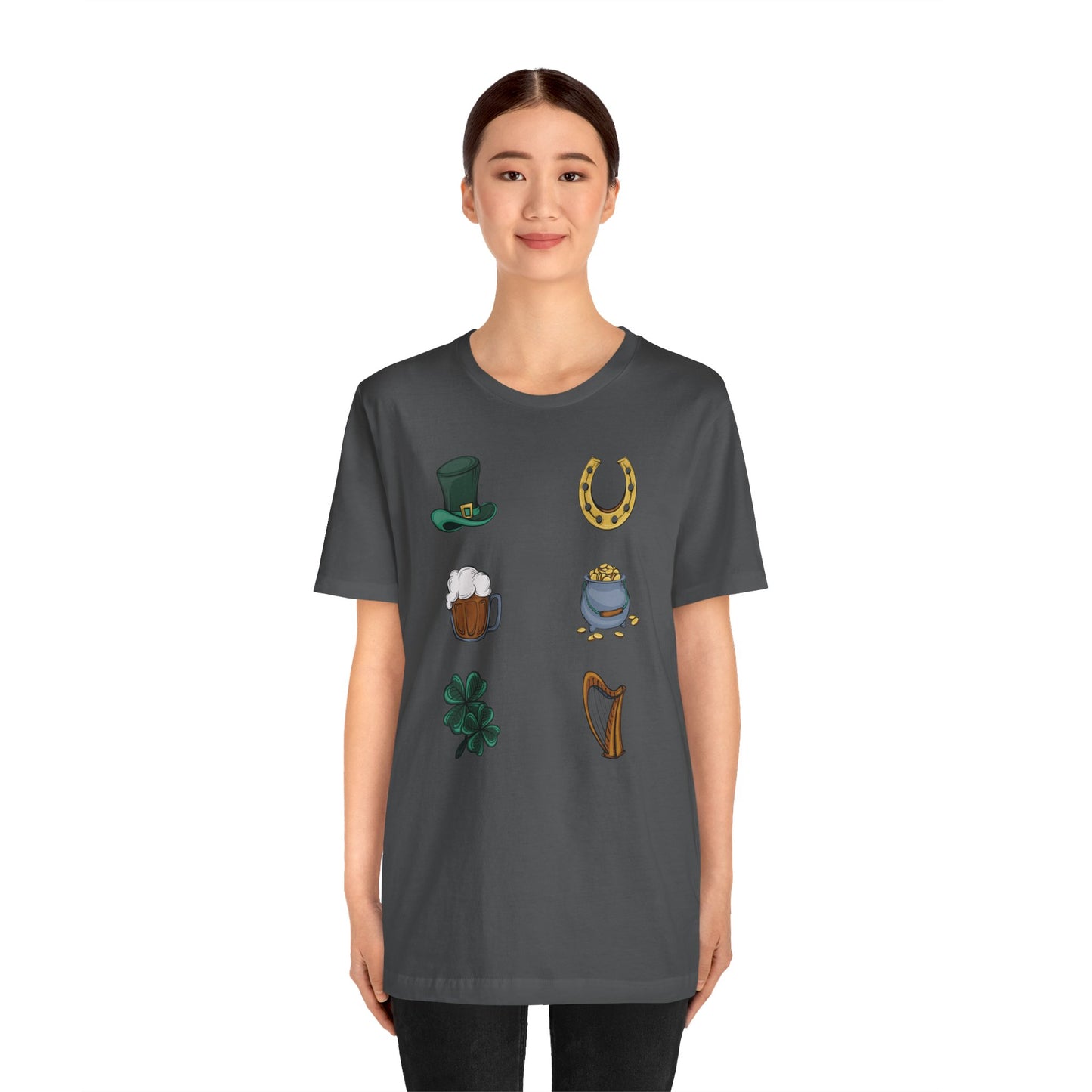 Unisex Cotton Tee Shirt with Lucky Prints