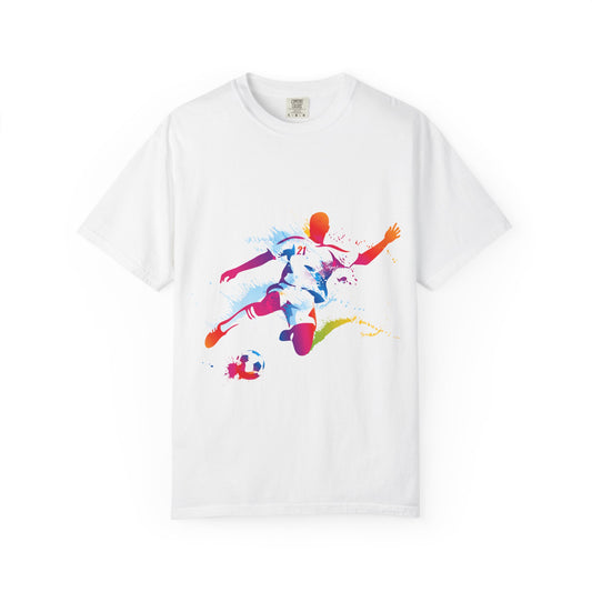 Camiseta unisex con diseño de arte deportivo.
