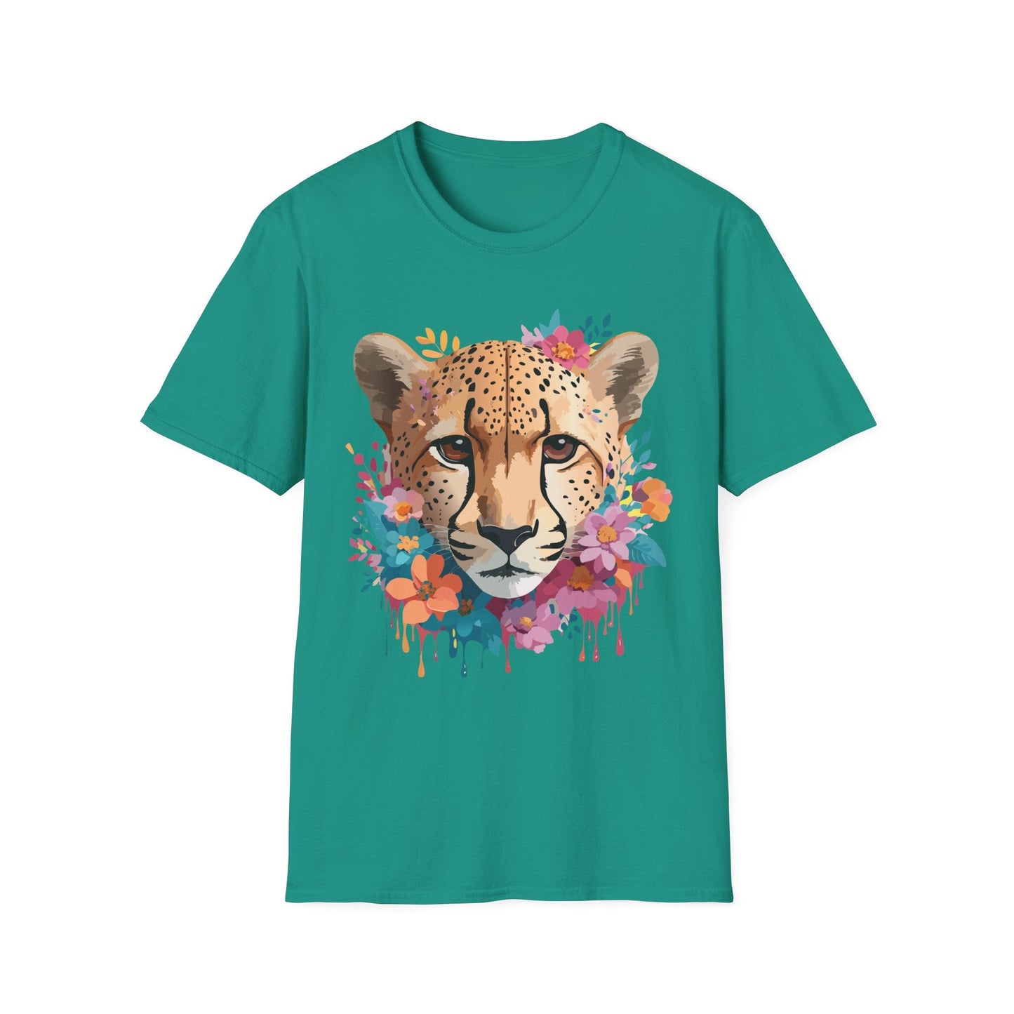 Cheetah Print Unisex Softstyle Tee Gildan 64000 Cotton Short Sleeve Shirt