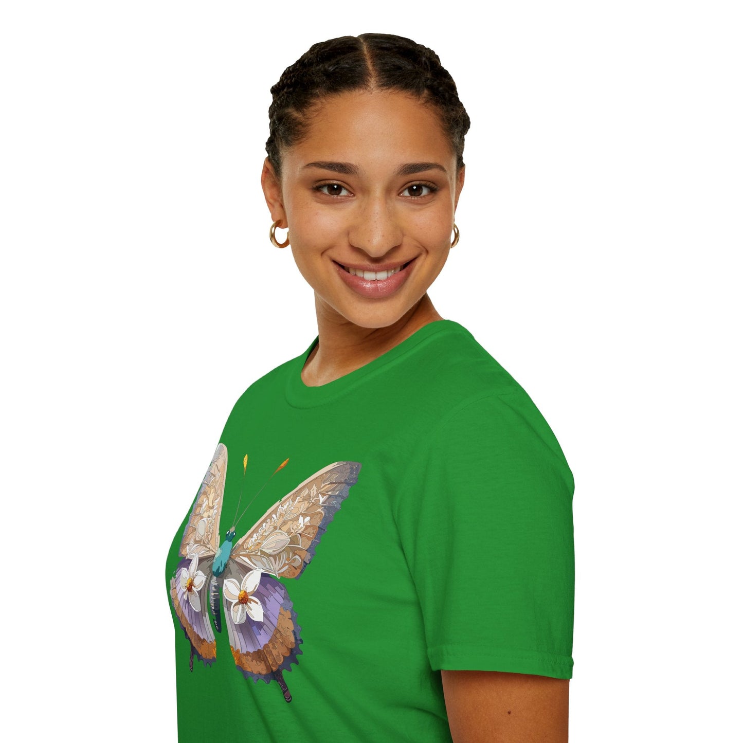 Butterfly Shirt Unisex T Shirt With Monarch Design Softstyle Gildan 64000 100 Percent Cotton Tee