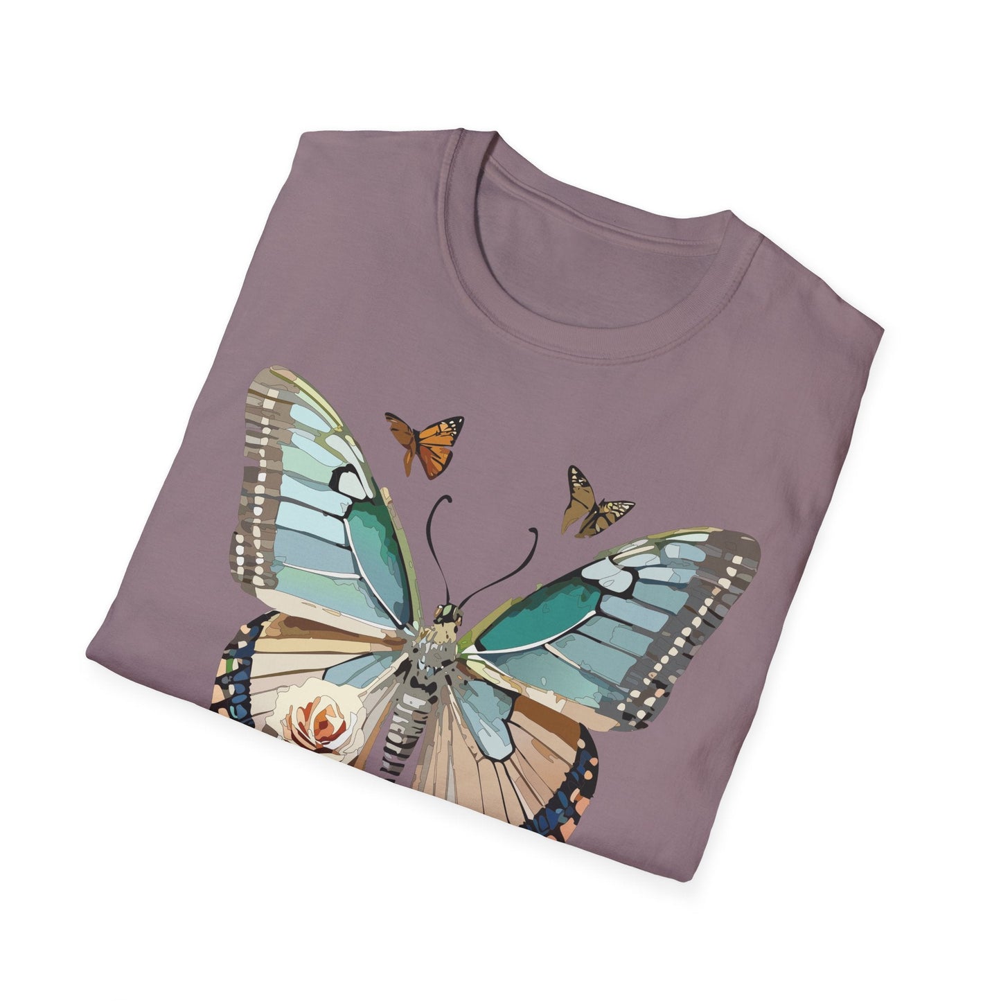 Butterfly Shirt Unisex T Shirt Monarch Print Softstyle Premium Gildan 64000 Cotton Tee