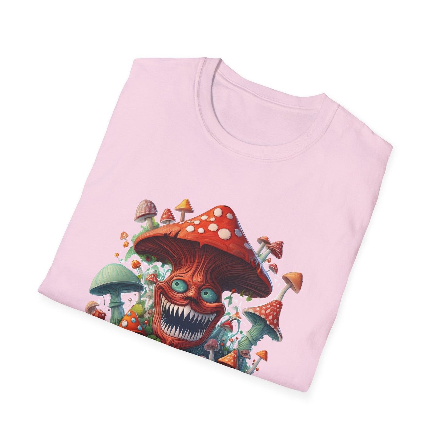 Unisex Mashroom Tee Shirt With Funny Mashroom Design Fungus Humor Softstyle Cotton