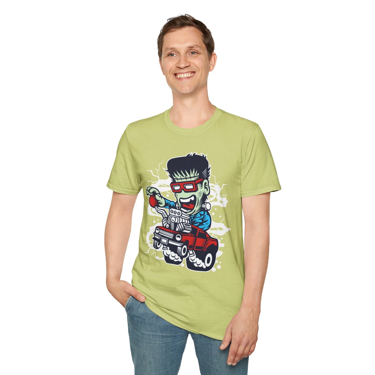 Cartoon T Shirt Animation Tee Funny Unisex Softstyle Gildan 64000 100 Percent Cotton