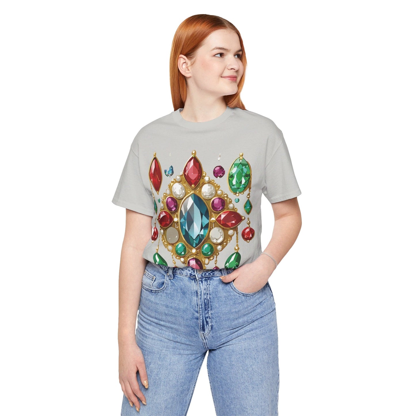 Jewelry Graphic Unisex 100 Cotton Vintage Treasure Art T-Shirt 44