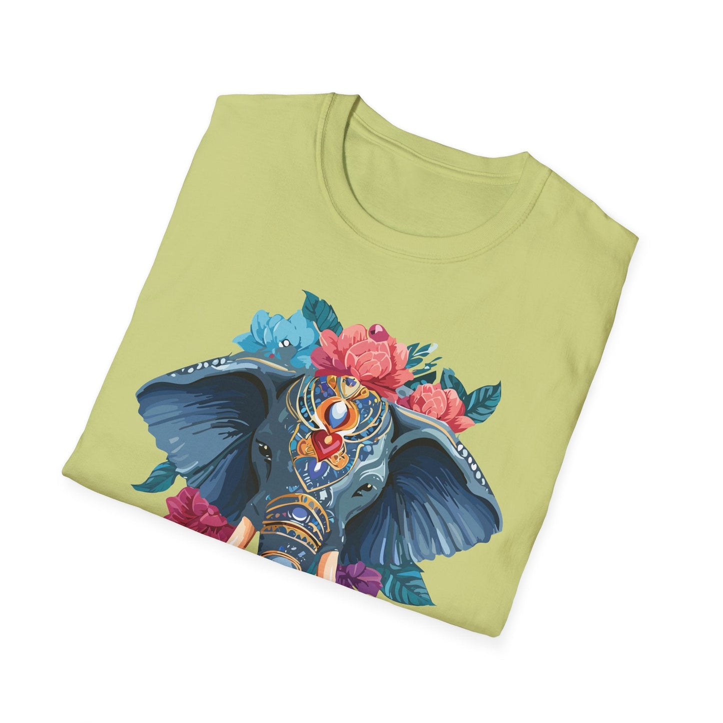 Elephant T Shirt Unisex Softstyle Tee Gildan 64000 100 Percent Ring Spun Cotton Fabric