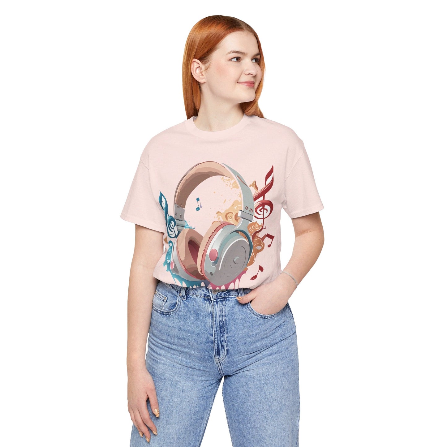Music Graphic Unisex 100 Cotton Vintage Art with Musical Elements Tee 97