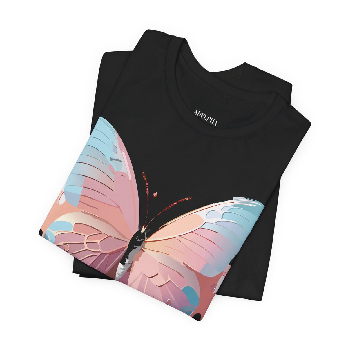 Butterfly Graphic Unisex Cotton Bella+Canvas Tee with Art Design n92