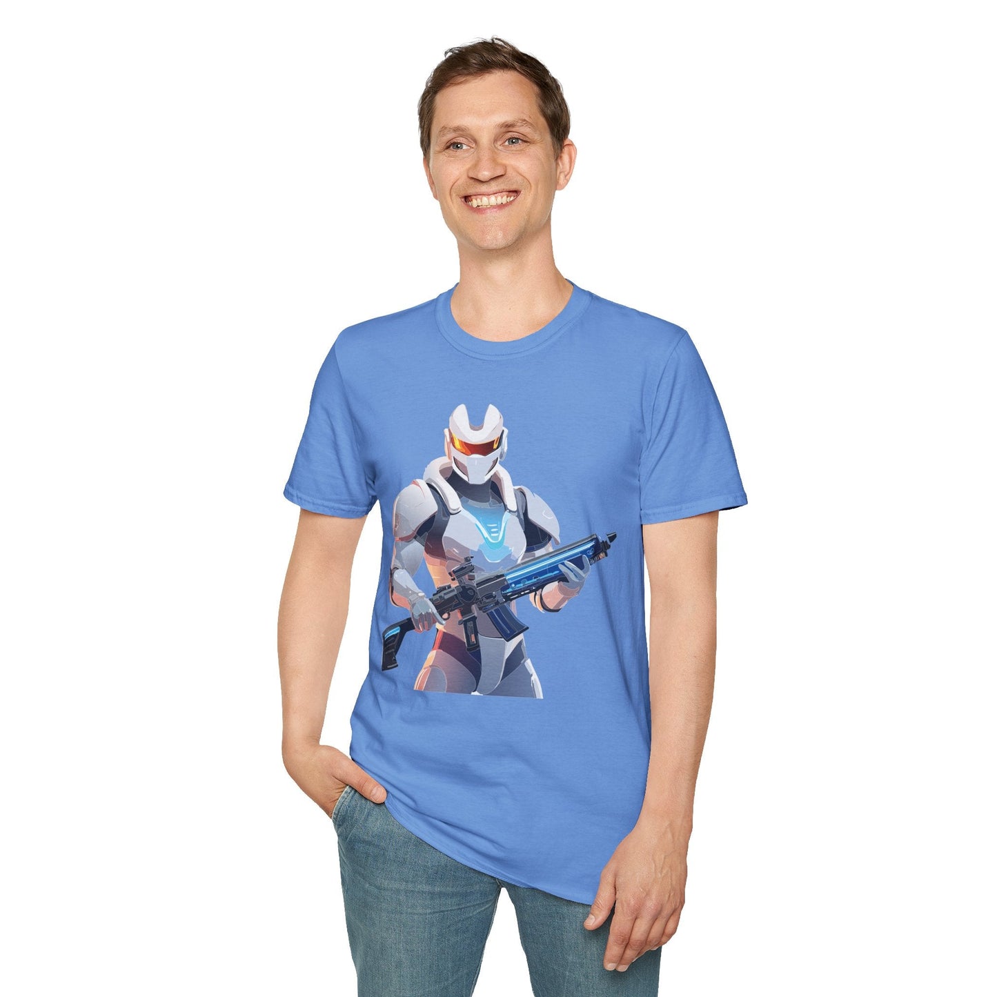 Robocop T Shirt Unisex Gildan Softstyle 64000 100 Percent Ring Spun Cotton Tee With Artwork