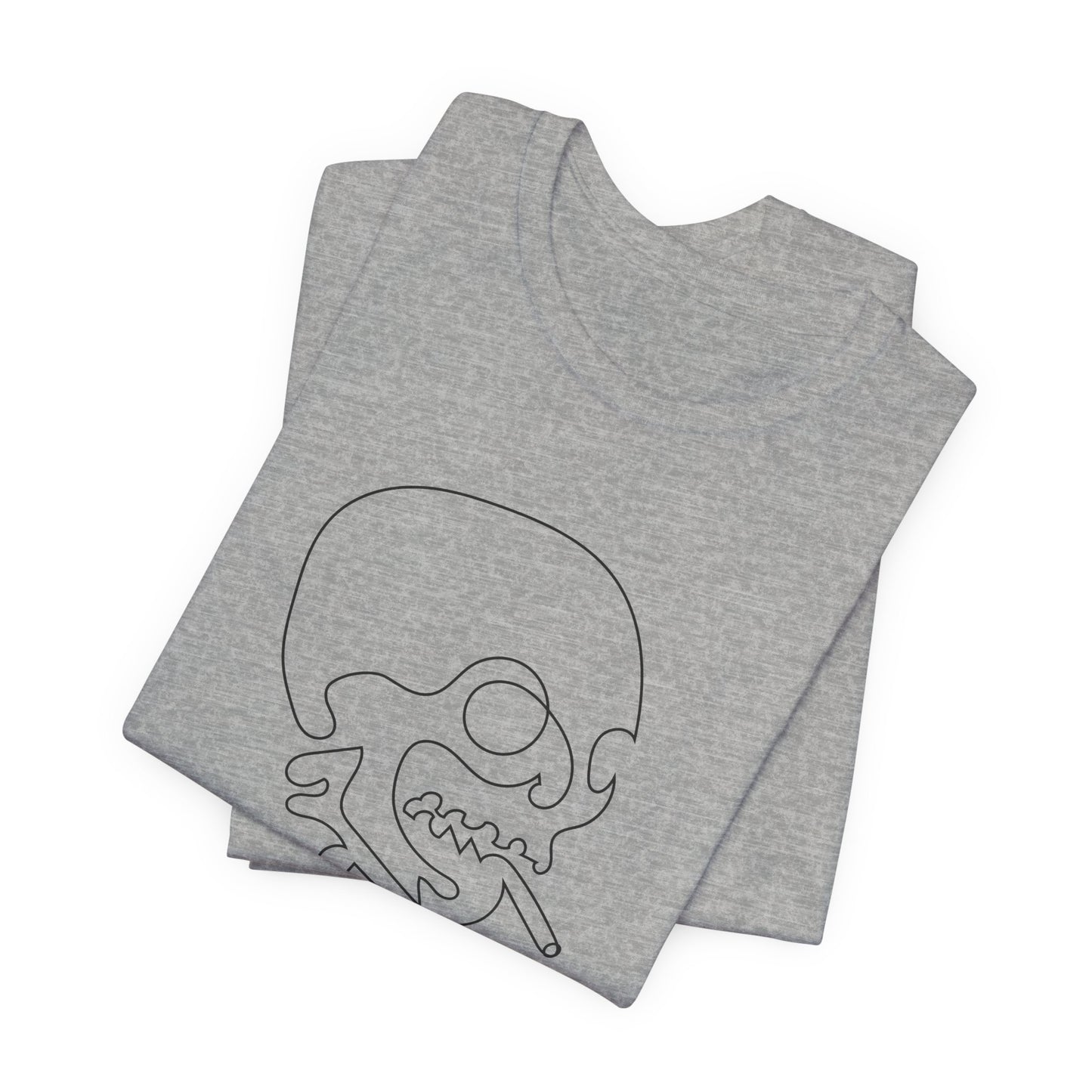 Unisex Cotton Tee Shirt with Skull