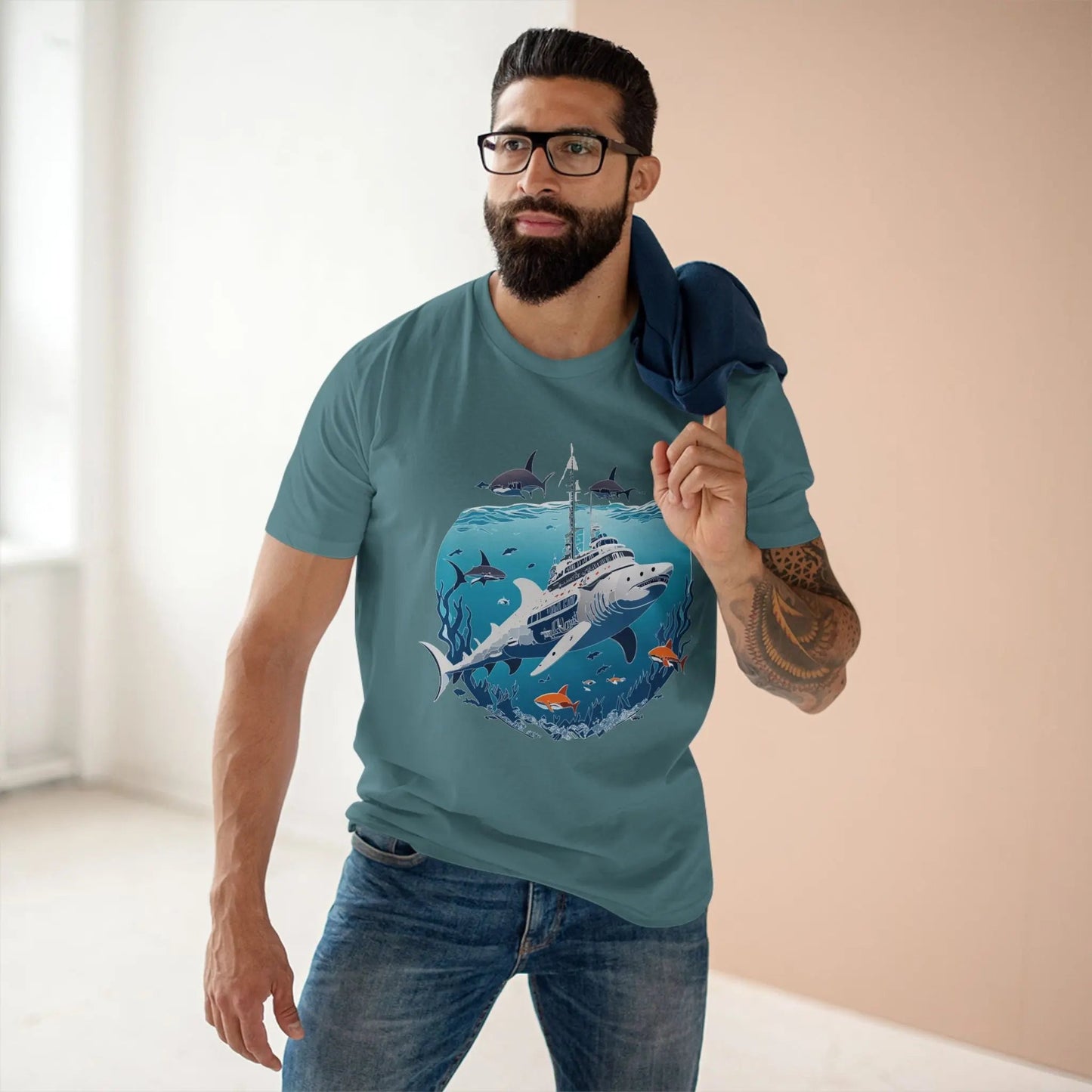 Ocean Coast Graphic Unisex 100 Cotton Staple Tee 8