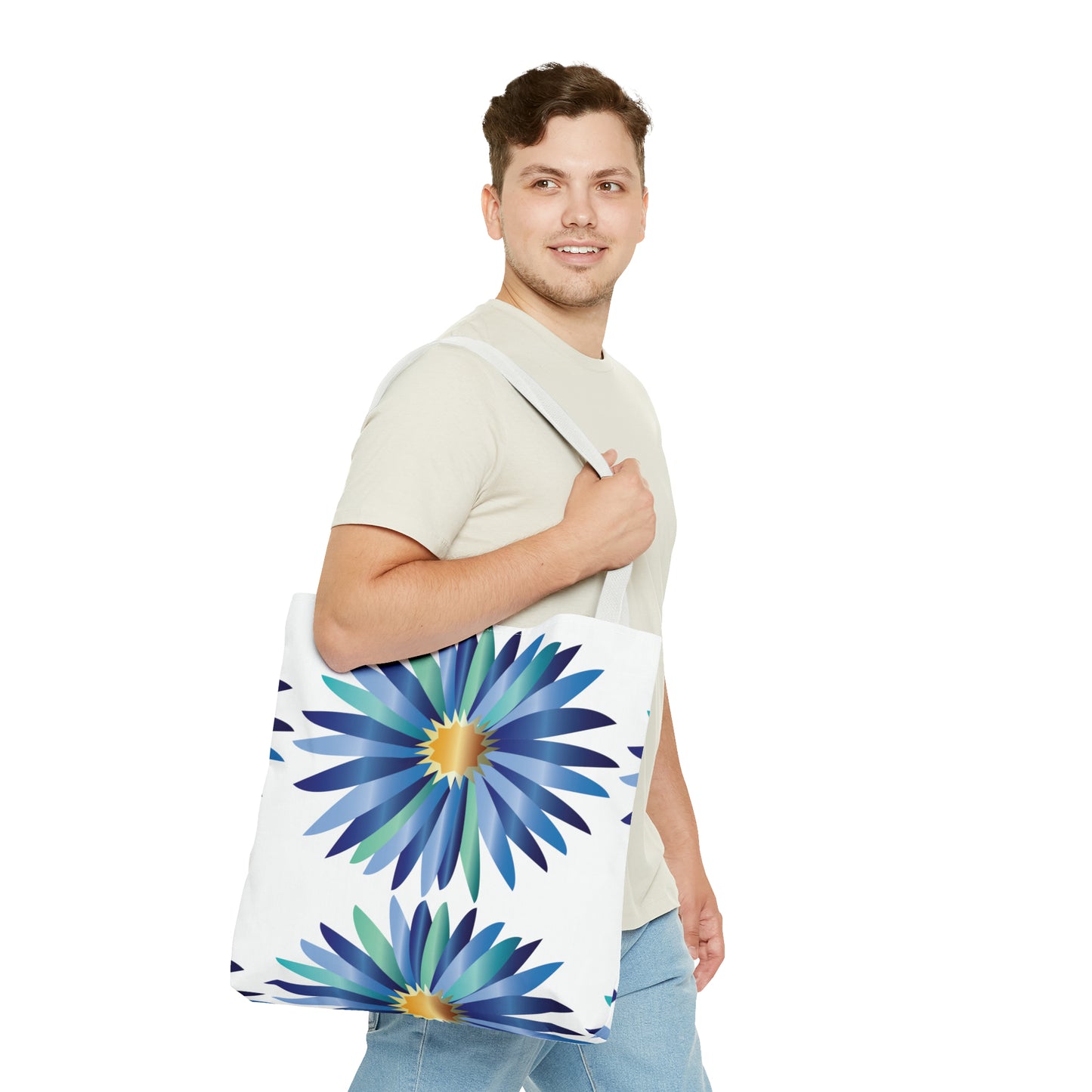 Canvas Bag with Floral Prints