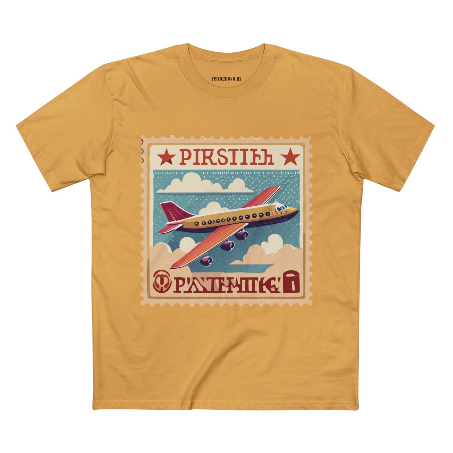 Postage Stamp Shirt Unisex Premium Cotton Tee PS44 Original Art Design Retro Collection