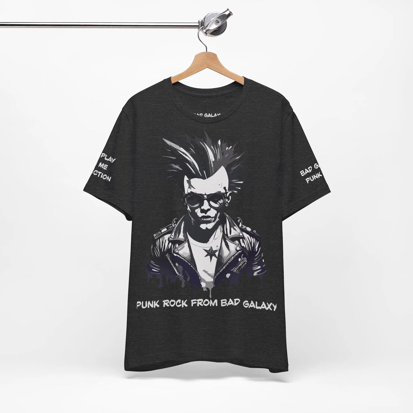 Bad Galaxy Punk Rock Tee Shirt Lightweight Fabric Made To Order 100 Percent Cotton Eco Friendly Inks